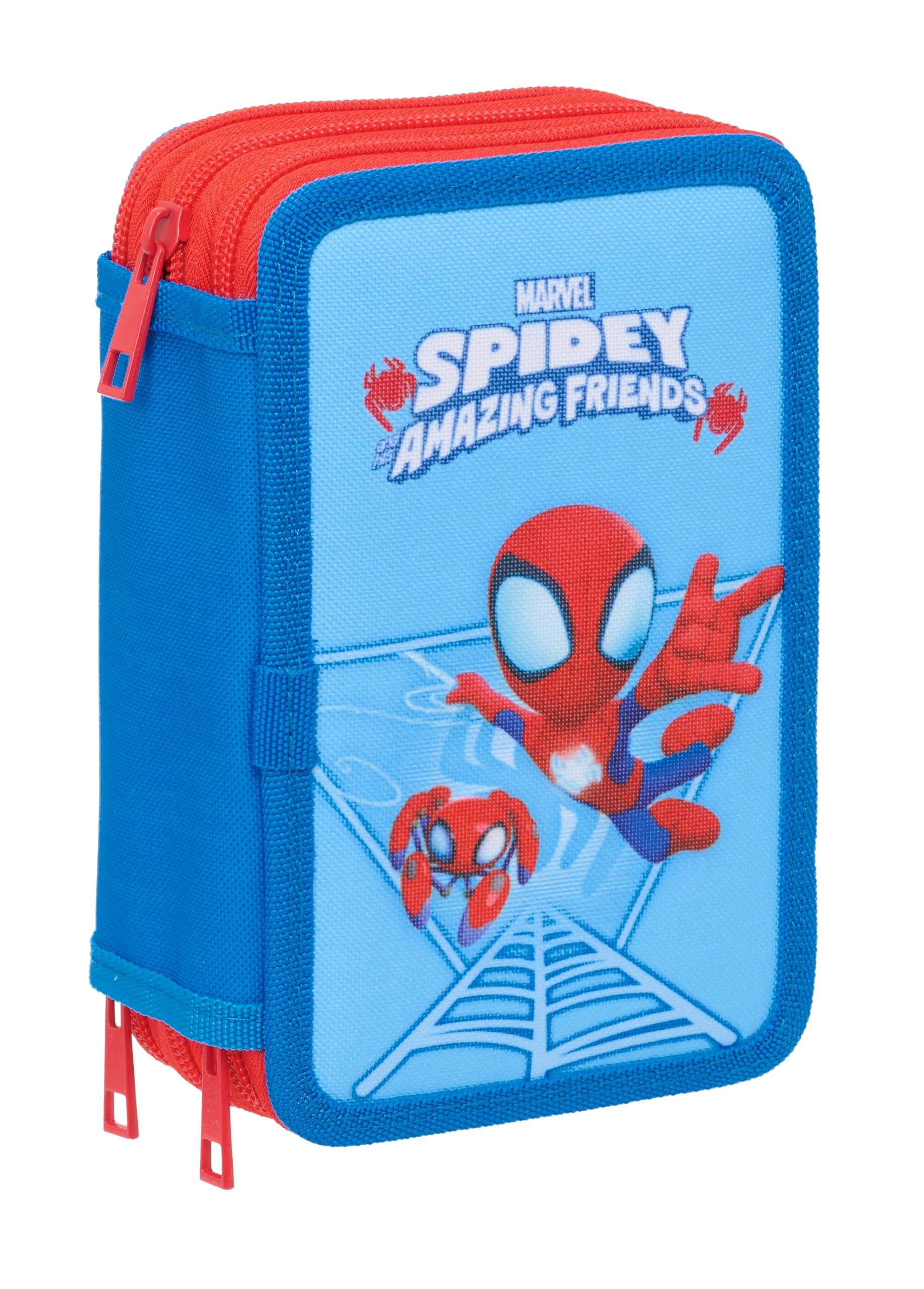 SPIDEY – piórnik szkolny z 37 narzędziami w zestawie, piórnik dla dzieci, idealny dla dzieci w wieku od 5 do 14 lat, wygodny i wszechstronny, jakość i odporność, 12,5 x 5,5 x 19,5 cm