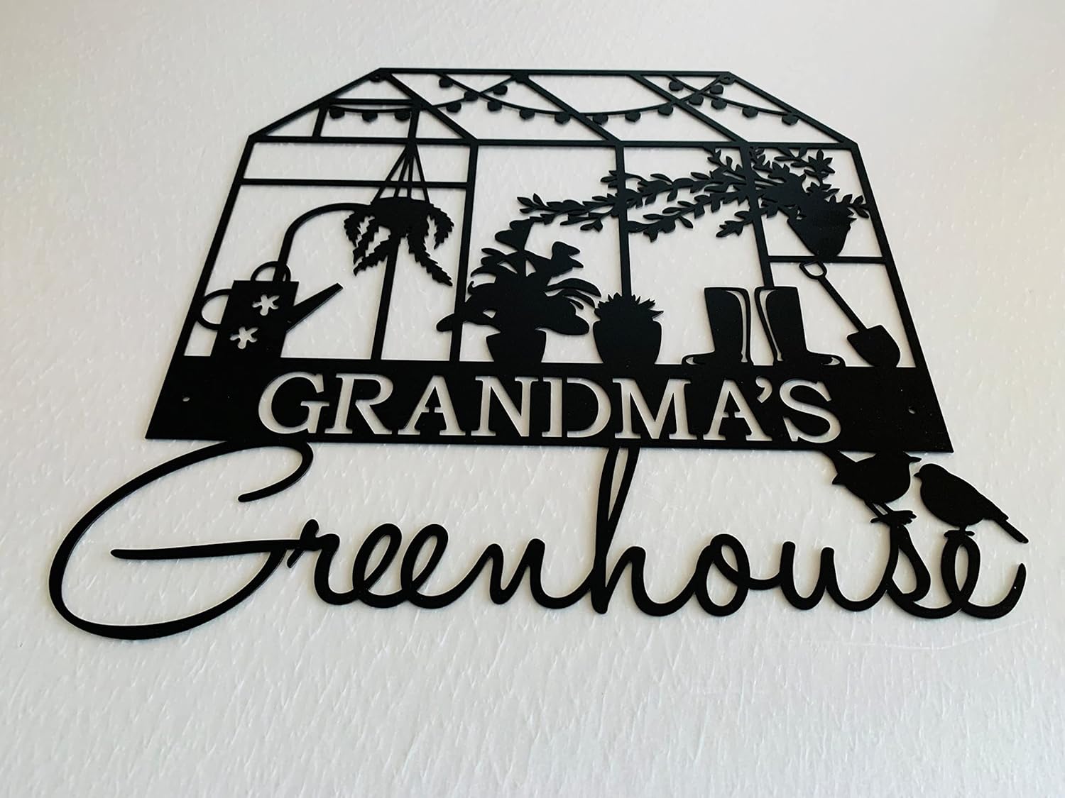 Personalized Greenhouse Sign, Grandma's Flower Garden, Custom Name, Metal Wall Art, Gift for Gardener, Decorative Hanging Outdoor Plaque, Mom's Garden, Metal Plate, Handmade Decoration Gardening Gift