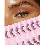 Frihappy Natural False Eyelashes Flared Wispy False Lashes Natural Look HA-17