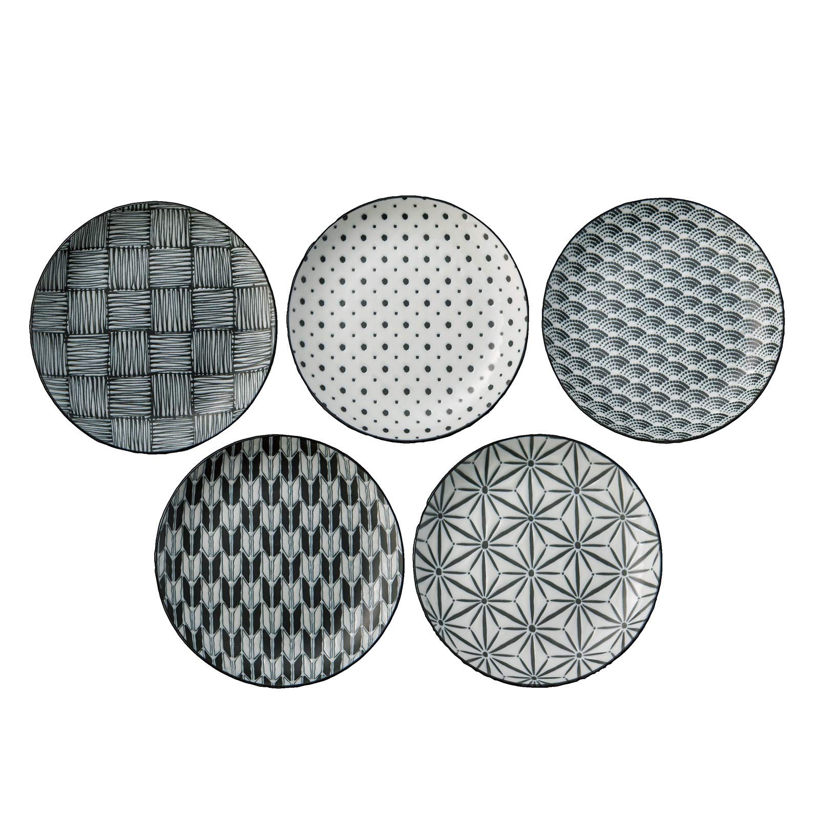 Buy GOTOUCHI Komon Porcelain Dinner Plates Set, Traditional Japanese Design, Dinnerware Plate