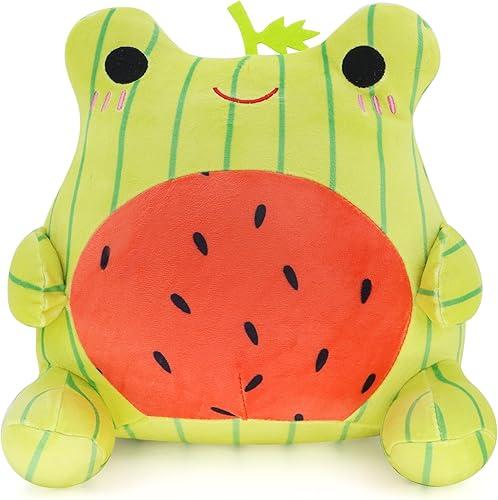 FAFVBING Almohada de peluche de rana gordita, juguete de peluche para decoración de habitación, lindo juguete de peluche de animal, regalo para