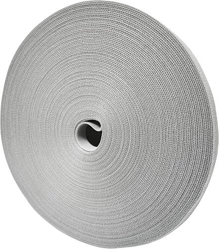 plantactic Correas de organización de cables, reutilizables, resistentes, multiusos para el hogar y la oficina (98.4 x 0.6 pulgadas, gris)