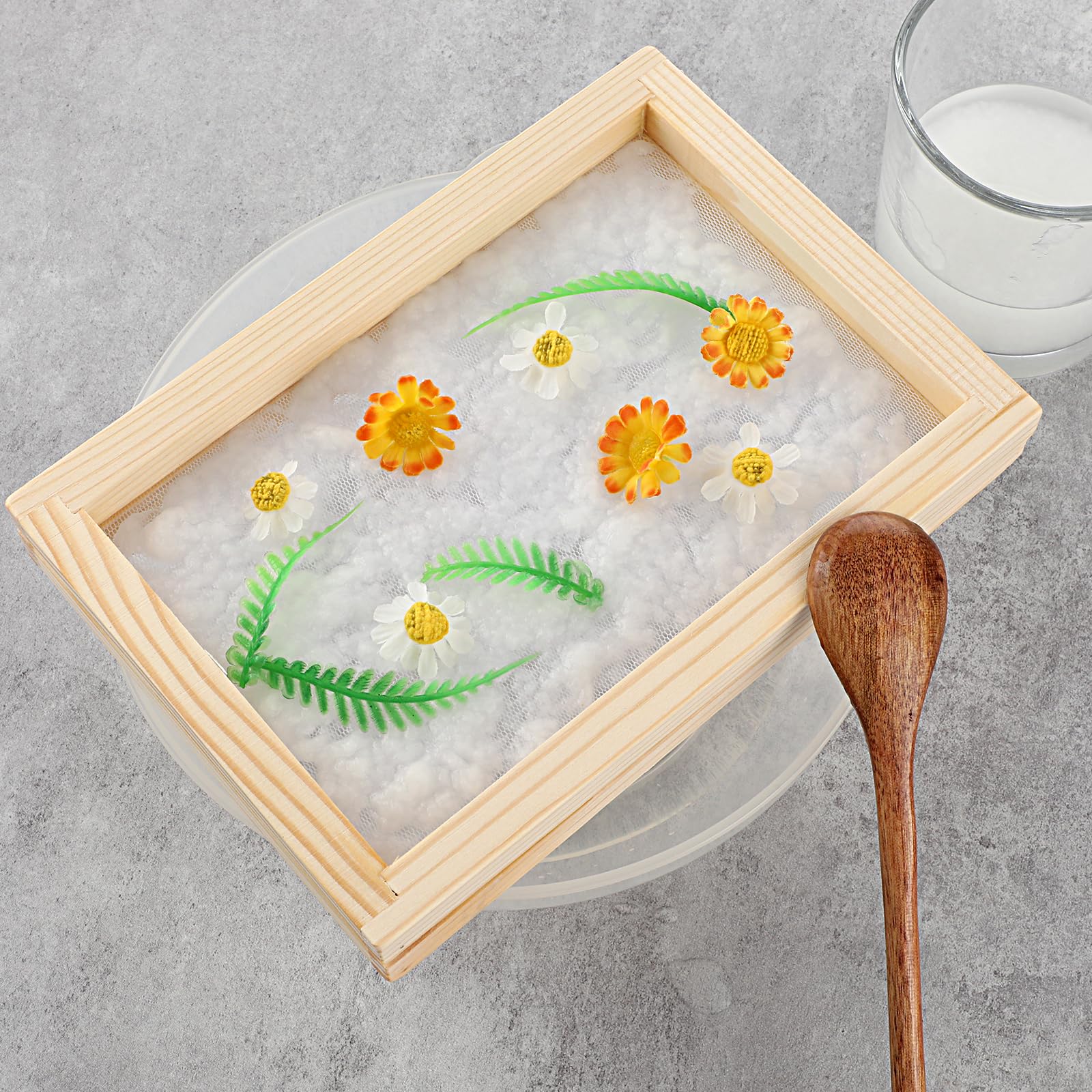 Qianyu Marco de madera A6, 18 x 13 cm, para manualidades, herramientas de tamizado, fabricación de papel de madera, flores secas, marco de madera para arte de papel, manualidades, manualidades