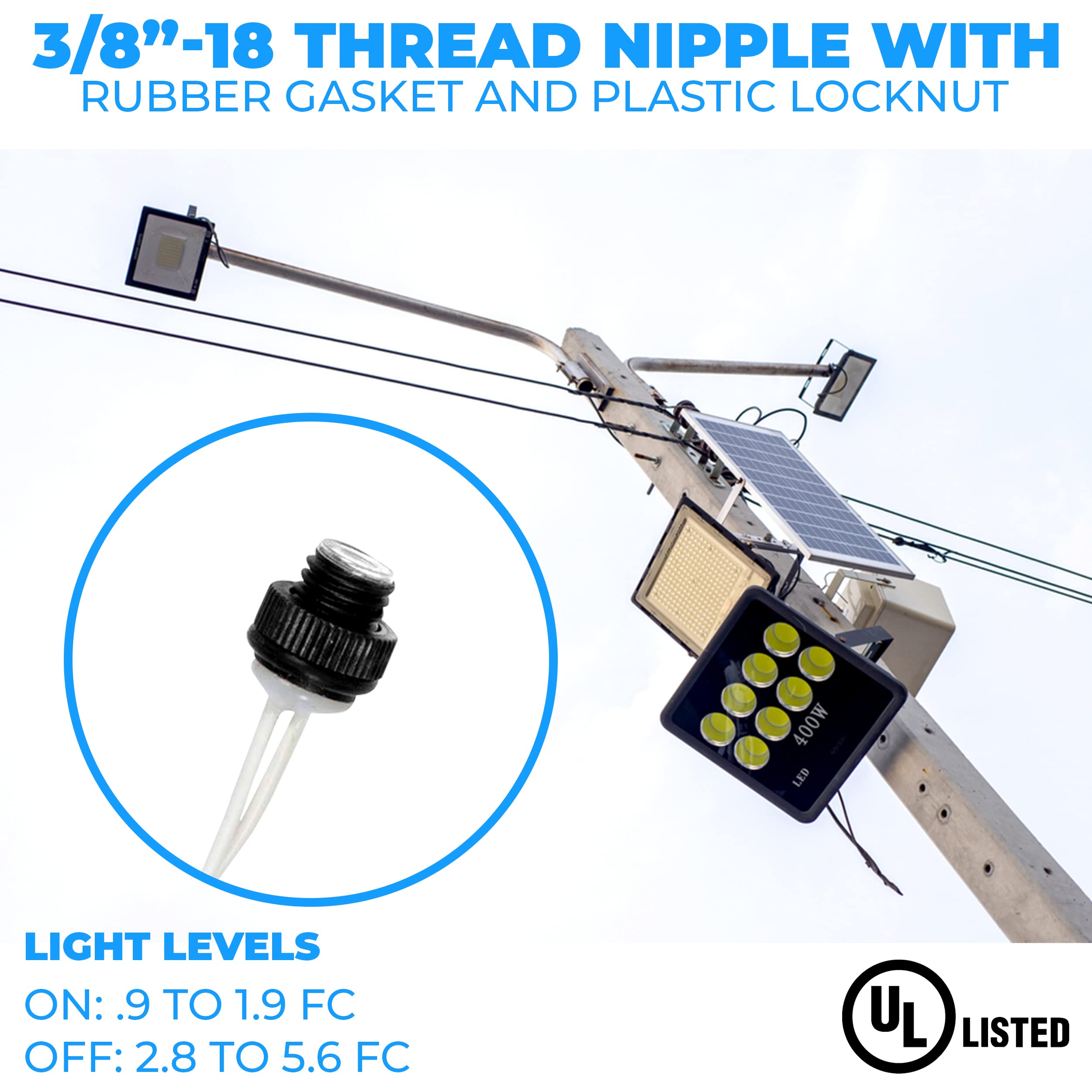 Photoelectric Switch 120V-277VAC Light Photocell Sensor Control Automatic On/Off Photoelectric Switch Sensor For Lighting Fixtures