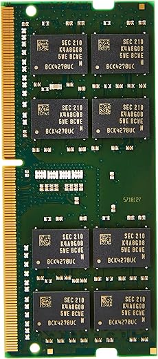 Kingston 16GB DDR4 3200Mhz Non ECC Laptop Memory CL 22,RAM SODIMM (KVR32S22D8/16), Green