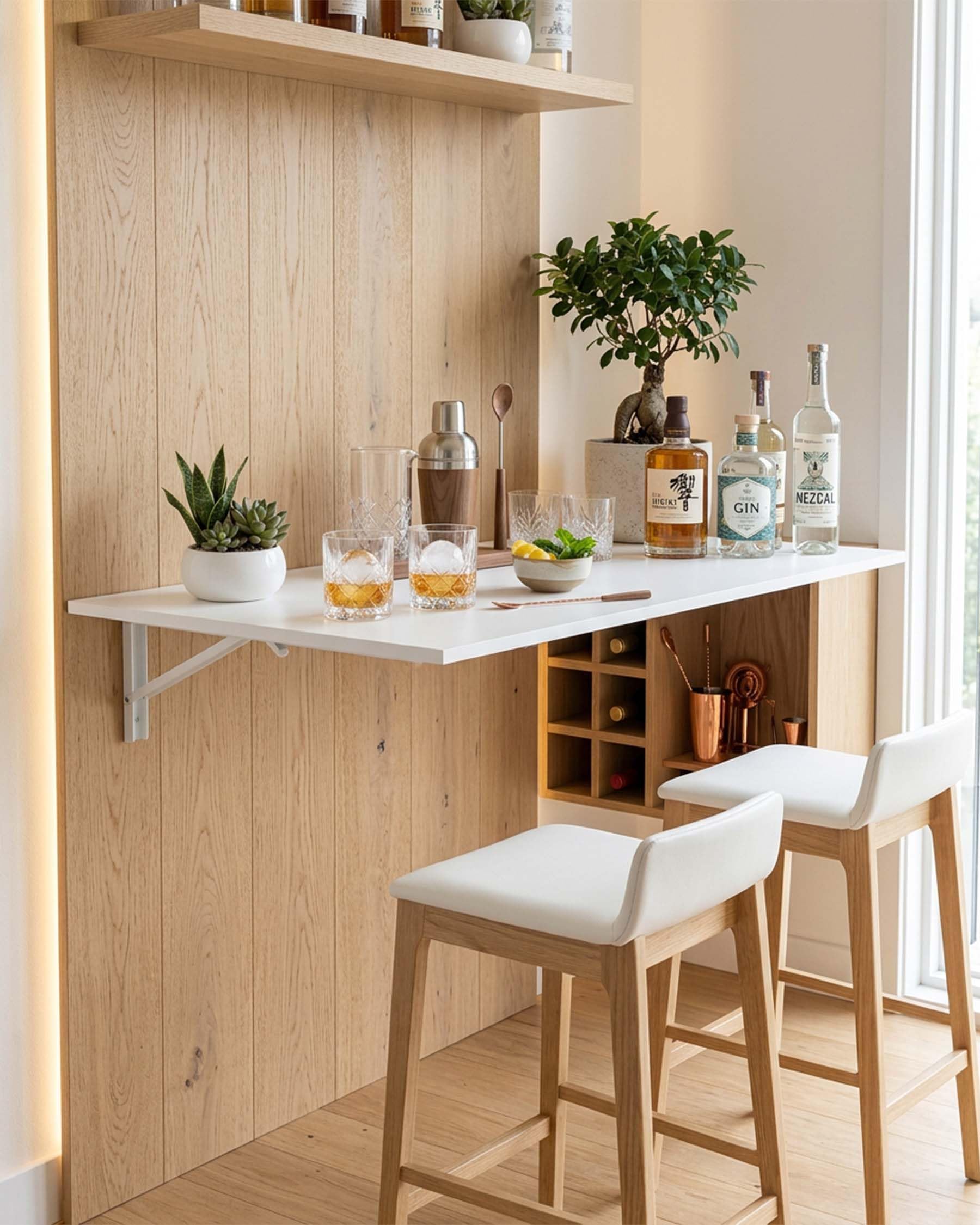 Table murale pliante 100 x 60 cm - Table murale pliable et peu encombrante - Pour bureau, cuisine, buanderie, montage mural - Blanc