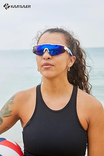 Miniatura 2 de Karsaer Gafas de sol polarizadas de los deportes de ciclismo hombres mujeres, correr, MTB, kayak