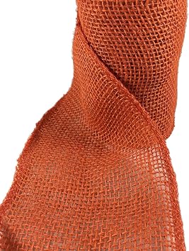 Orange Burlap Craft Ribbon Roll 5.5 in X 15 Ft