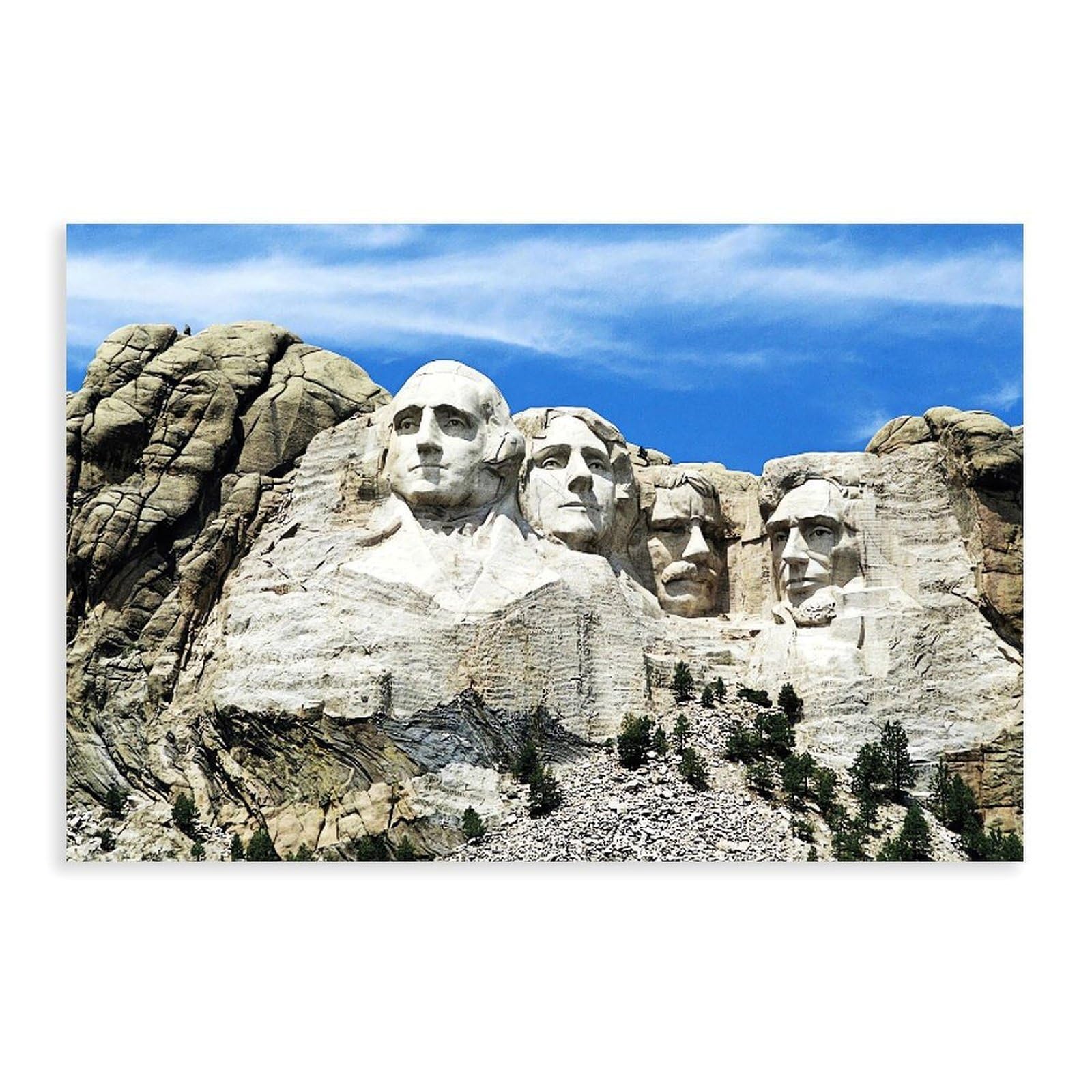 Qnvjqkdsi Unframe Mount Rushmore Art Canvas Poster Bedroom Decor Landscape Office Room Decor Gift 24" L X 36" W