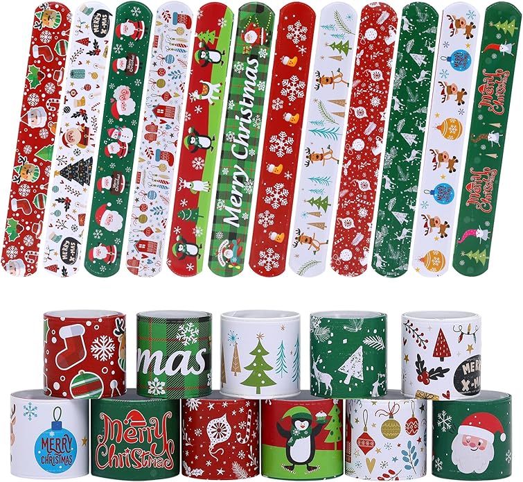 Christmas slap bracelets