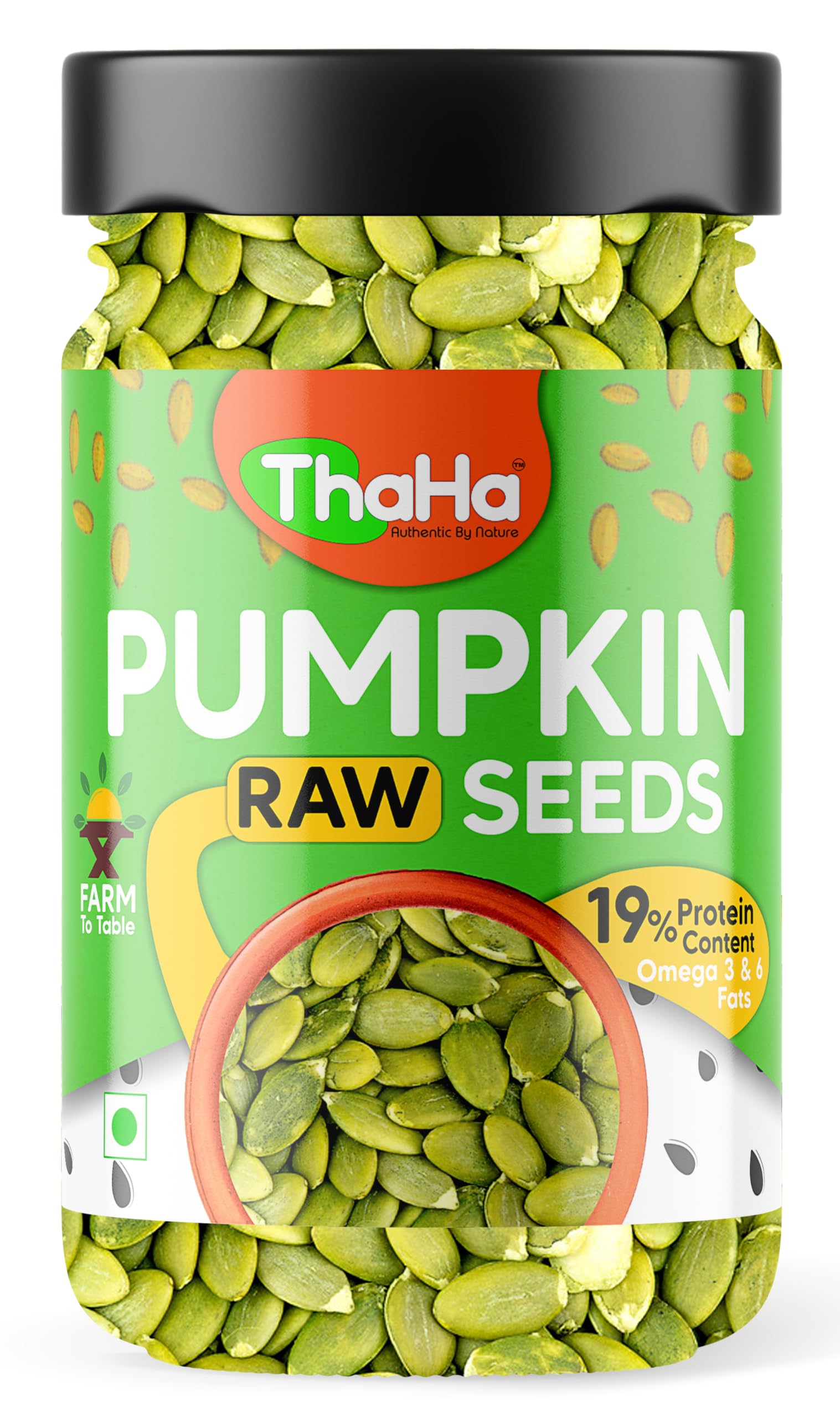 ThaHa Raw Pumpkin Seeds For Eating 250 GM | Rich in Protein & Fibre - AAA Grade