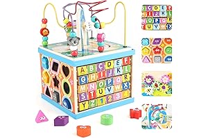 Qilay Wooden Alphabet Activity Cube: Engage and Educate Little Minds