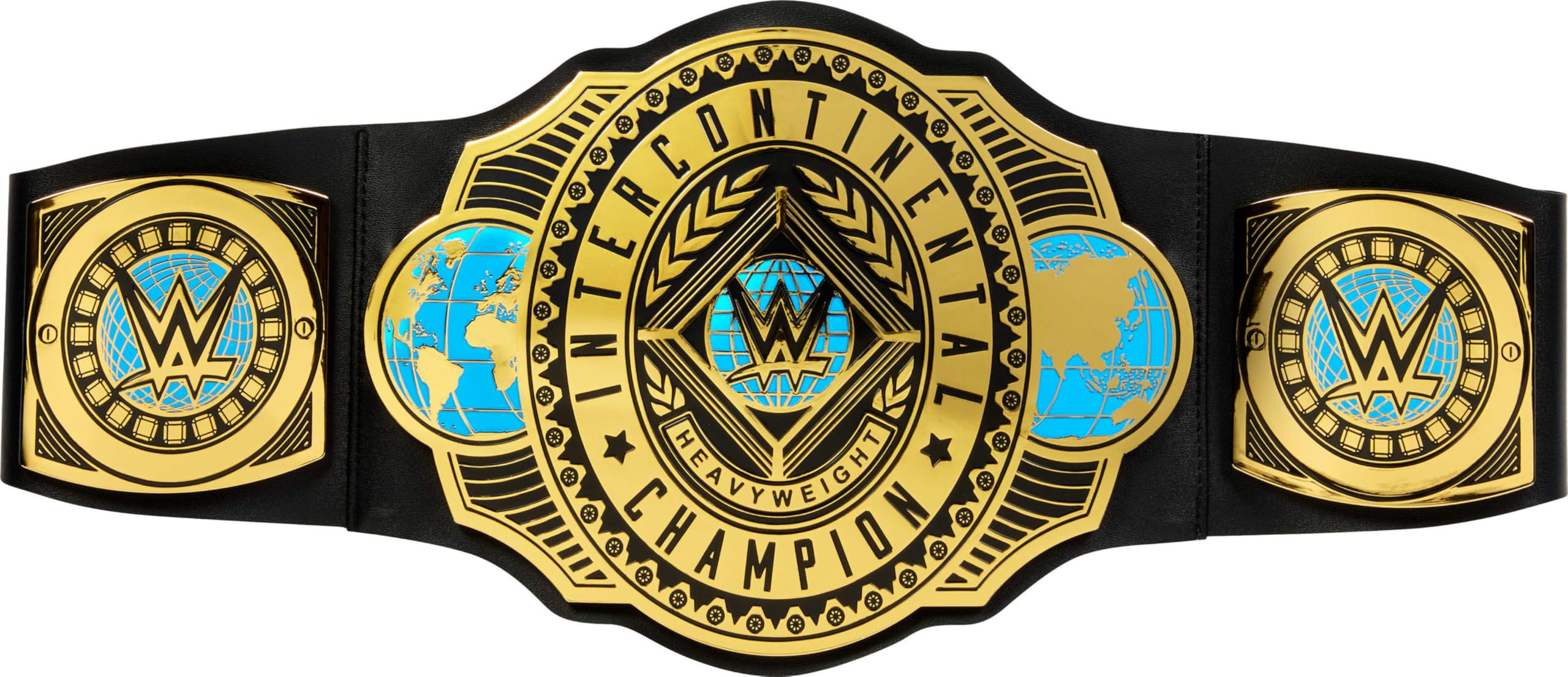 Mattel WWE Championship Title, campione intercontinentale, accessorio per bambini per giochi di ruolo e costumi, lunghezza 3+ piedi con regolazione una tantum