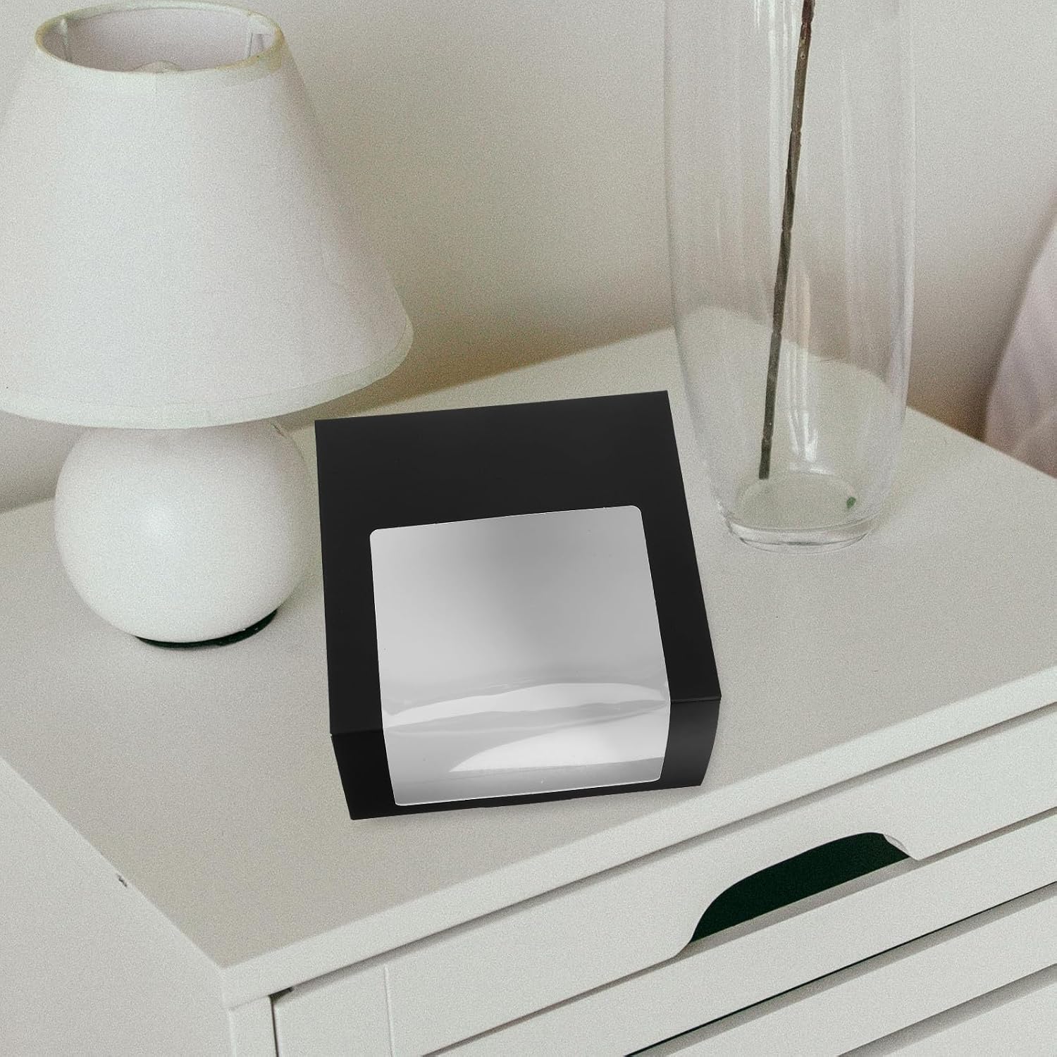 Homoyoyo 2pcs Foldable Hat Packaging Box with Window for Travel Display
