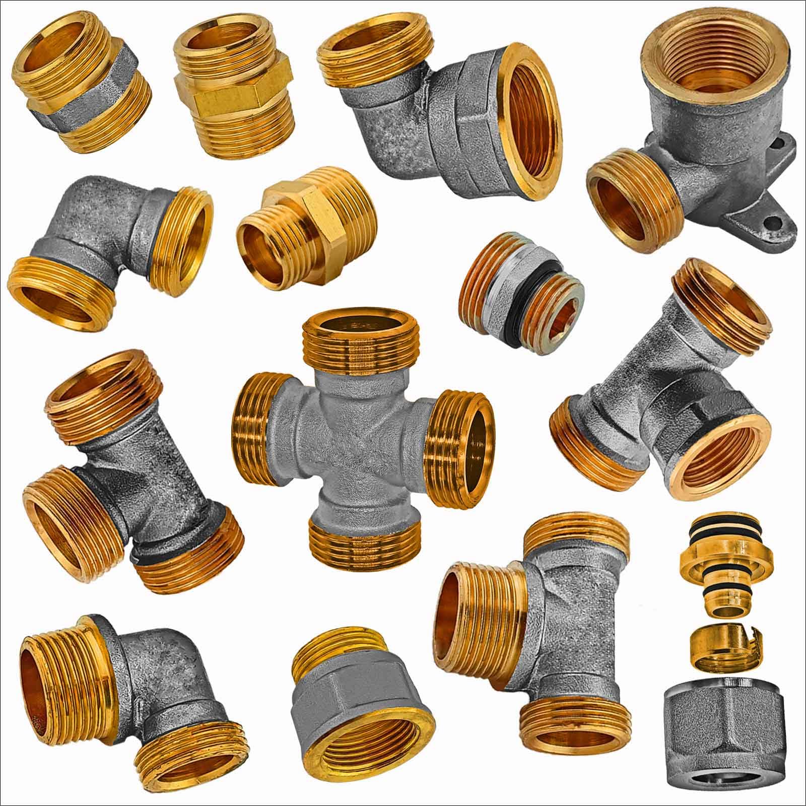 MegaHaustechnik 20 Stück Klemmverschraubungen mit 4x O-Ring, für Heizrohr Aussendurchmesser 20x2 mm mit 3/4 Zoll Eurokonus, Fußbodenheizung Heizkreisverteiler Klemmringverschraubung Fitting