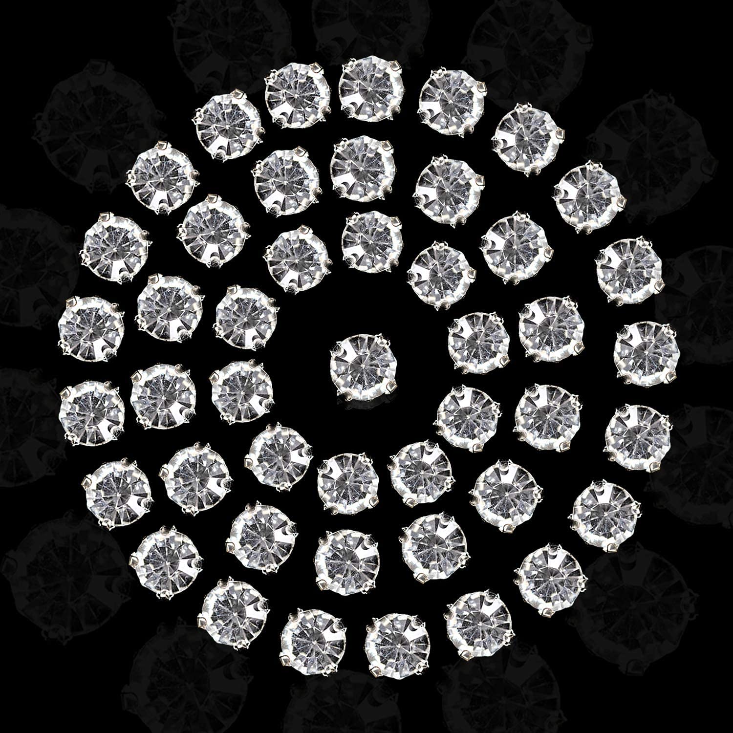 Trimming Shop 6mm Sew on Diamante Crystal Clear Glass Rhinestones for DIY Crafts Projects, Sewing Clothes, Scrapbook Embellishments or Decorations, 500pcs โ image 1