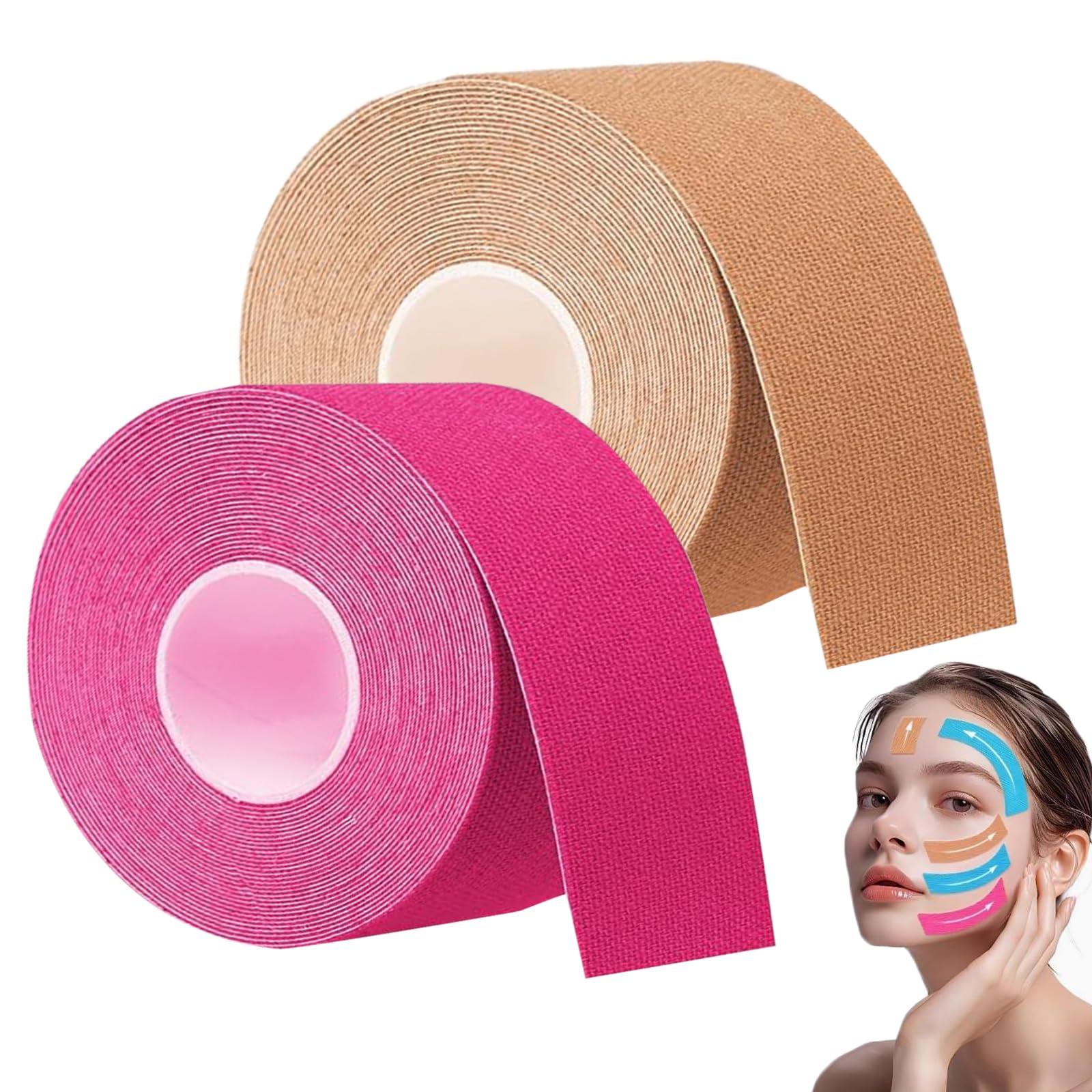 2 Rolls Face Tape for Wrinkles Anti-Wrinkle Tape, Face Lifting Tape, Kinesiology Tape face Wrinkles