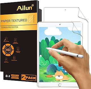 Ailun Paper Textured Screen Protector for New iPad 9,iPad 8,iPad 7 (10.2-Inch, 2021&2020&2019 Model, 9th&8th&7th Generation) [2Pack] Draw and Sketch Like on Paper Textured Anti Glare Less Reflection Case Friendly