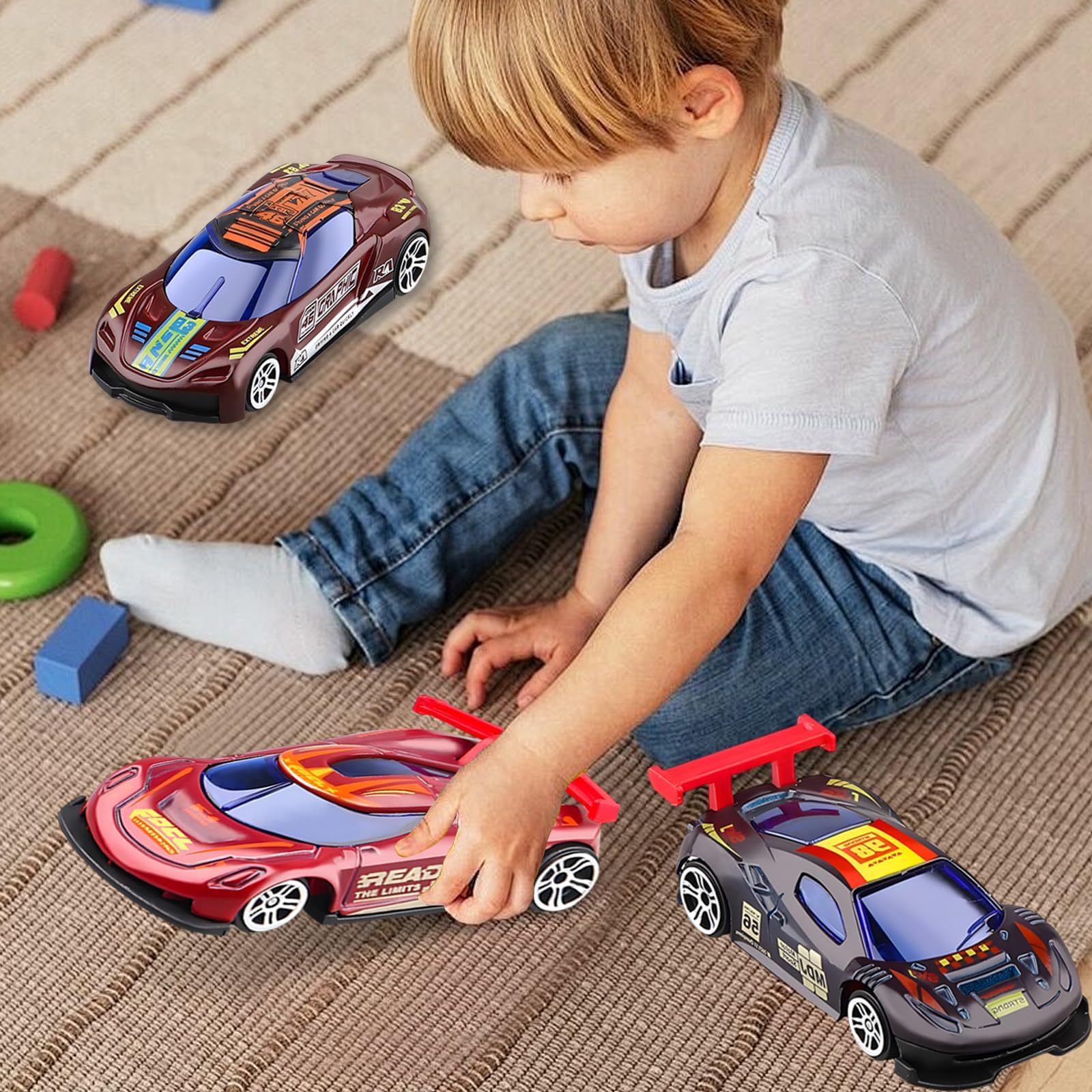 TUBAWD 6Pcs Colour Changing Cars, Street Machines Colour Change Cars, Mini Car Toys Racing Car Playset - Image 4