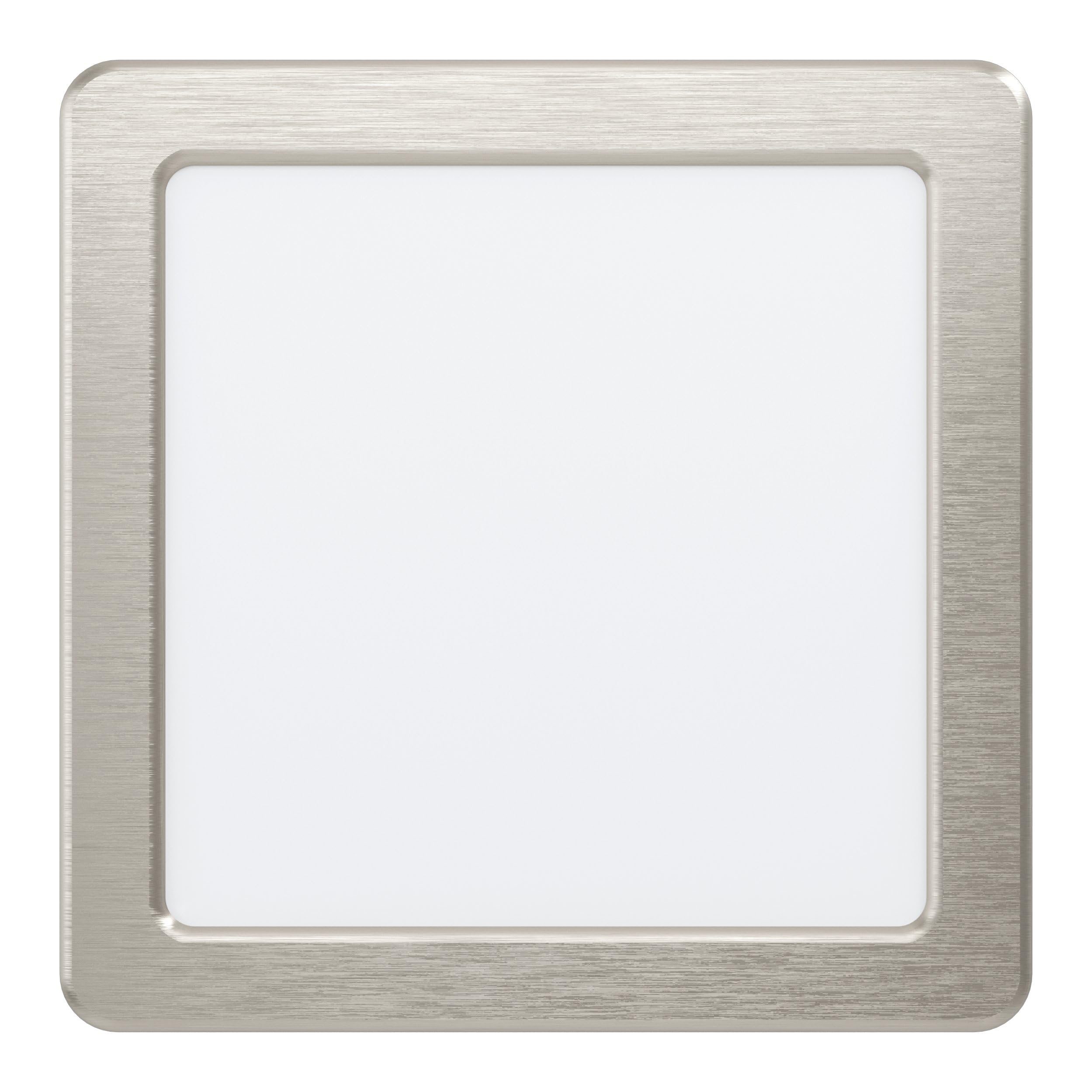 EGLO LED Einbaustrahler Fueva 5, L x B 16,6 cm | Spot aus Stahl und einer Kunststoff Leuchtfläche, Einbauleuchte in Silber, Weiß, Einbauspot flach, geringe Einbautiefe 26 mm