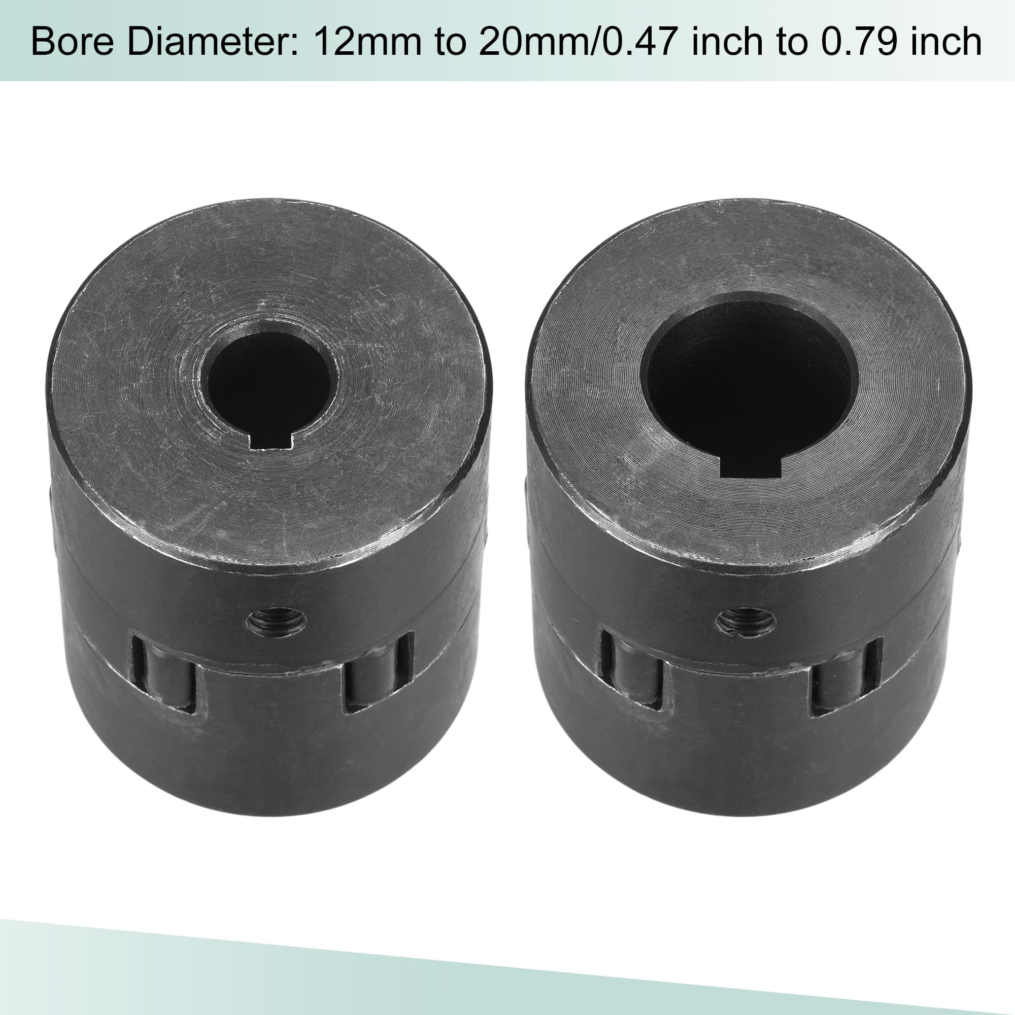 sourcing map Albero di accoppiamento flessibile da 12 mm a 20 mm 53 mm x 44,5 mm giunto accoppiatore motore