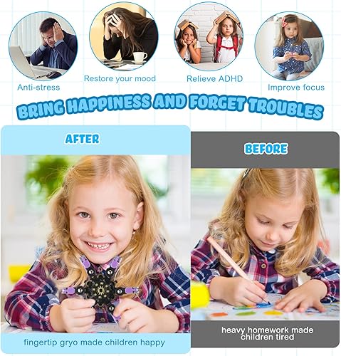 Miniatura 5 de Zhanmai 120 Pcs Funny Sensory Fidget Toys Transformable Fingertip DIY Deformation Gyro Toy Spinner Chain Robot Finger Toy Deformed Mechanical