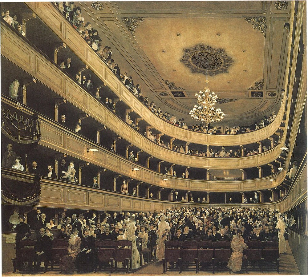 Gustav Klimt Open Room impression Archival Matte et cadre noir haut de gamme