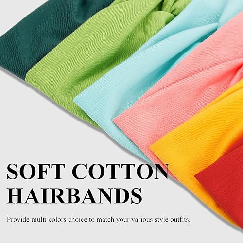 Miniatura 7 de Huachi Diademas anchas para el cabello de mujer, bandas para la cabeza de moda, turbante, accesorios para el cabello de yoga, paquete de 6