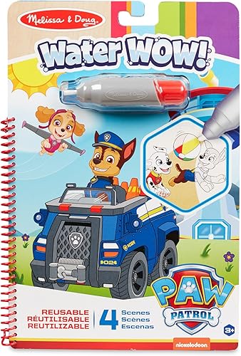 Melissa & Doug PAW Patrol Water Wow! Chase Water Reveal Travel Book Activity Pad  3+  Regalo para niño o niña