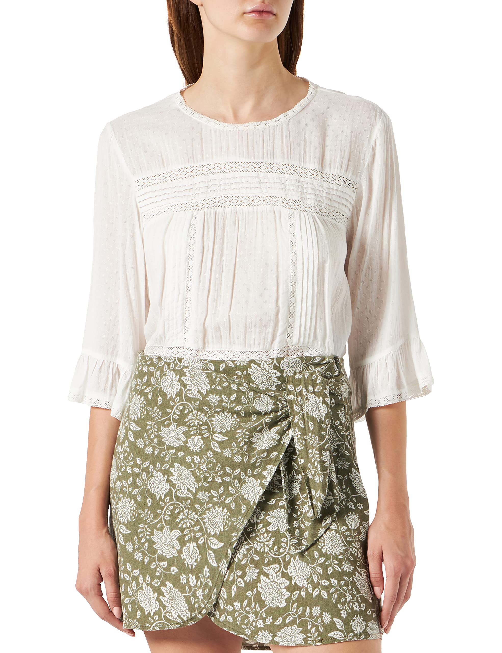 SPRINGFIELD Falda Pareo Estampada Lino Mujer