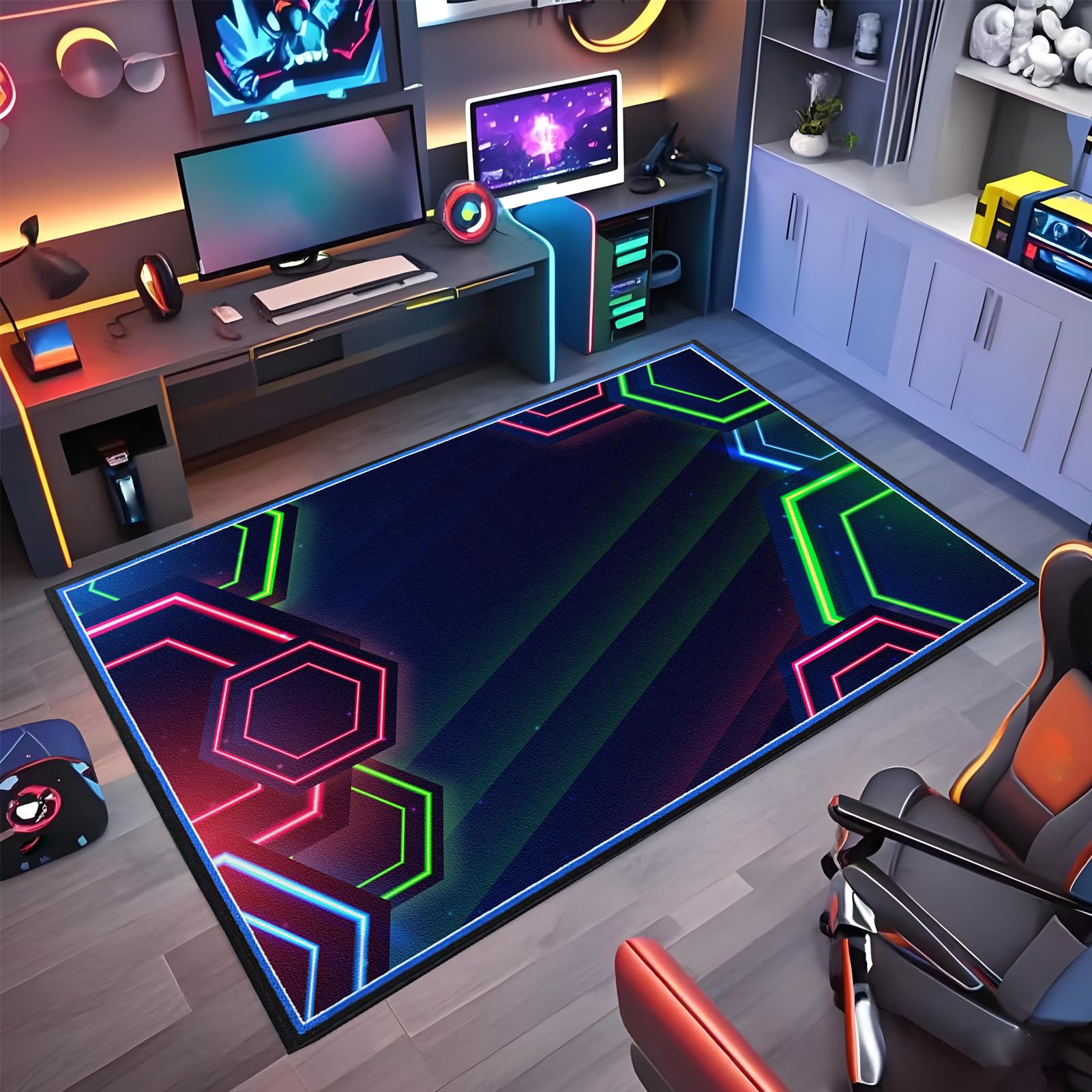 Gaming Chair Mat Non-slip Office Chair Mat for Hardwood Floor 150 x 180 cm Heavy Duty Office Chair Mats for Carpeted and Hardwood Floor Multi-Purpose Floor Protector for Home Office Gaming Room