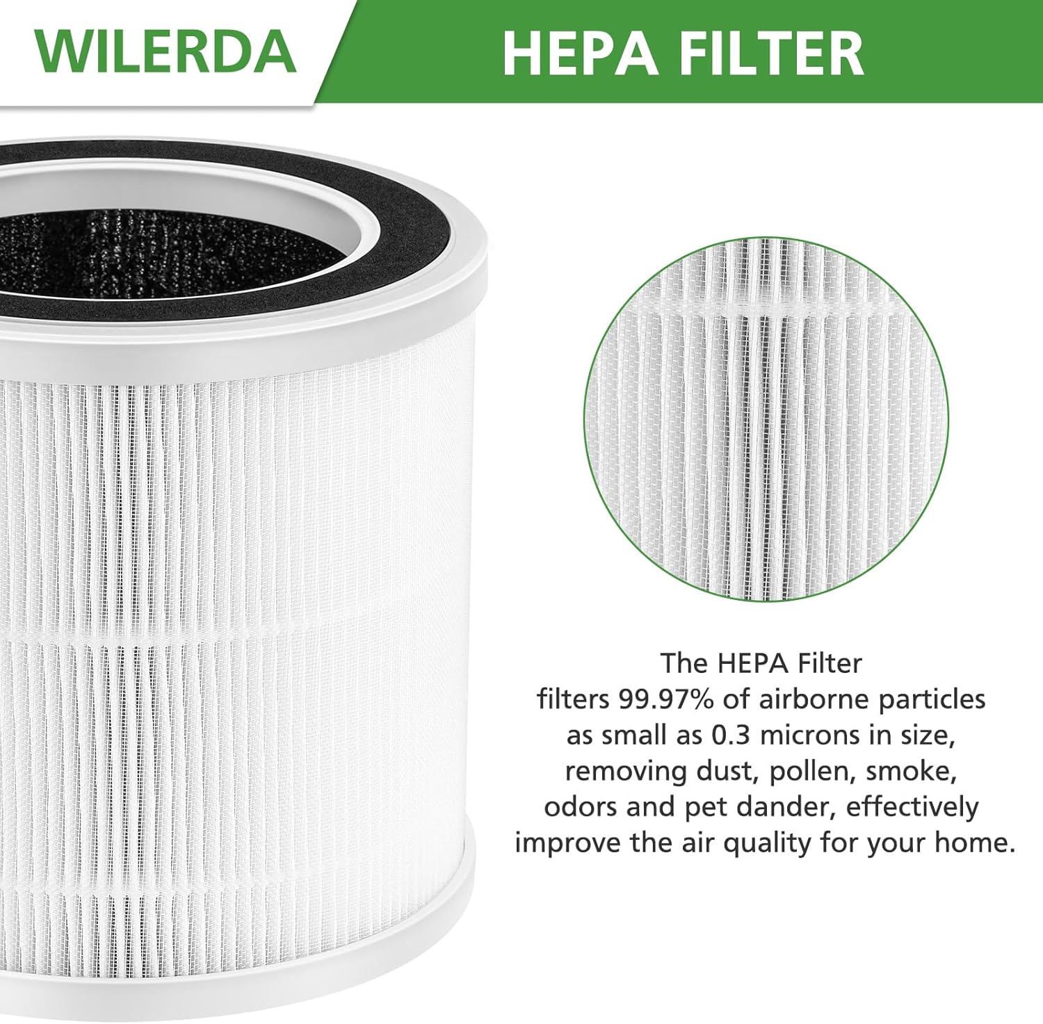 2 Pack HEPA Replacement Filters ONLY Compatible with Proton Pure Air Purifier, 3-Step Filtration System, Efficient Air Filter, NOT for Any Other Models