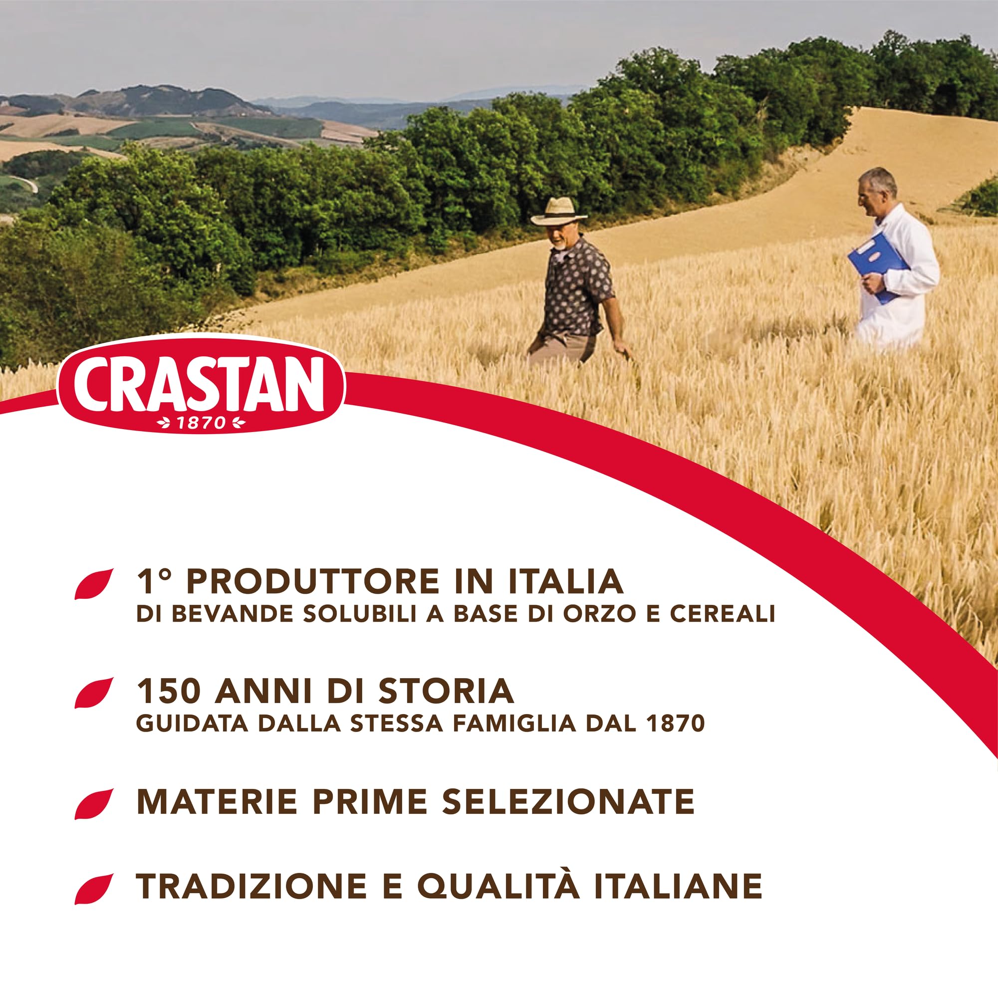 CRASTAN 1870, 80 Cápsulas, 8 cajas de 10 cápsulas de bebida con sabor moteado y cremoso, cápsulas compatibles con Dolce Gusto de azúcar a placer, espuma perfecta, 100% Made in Italy