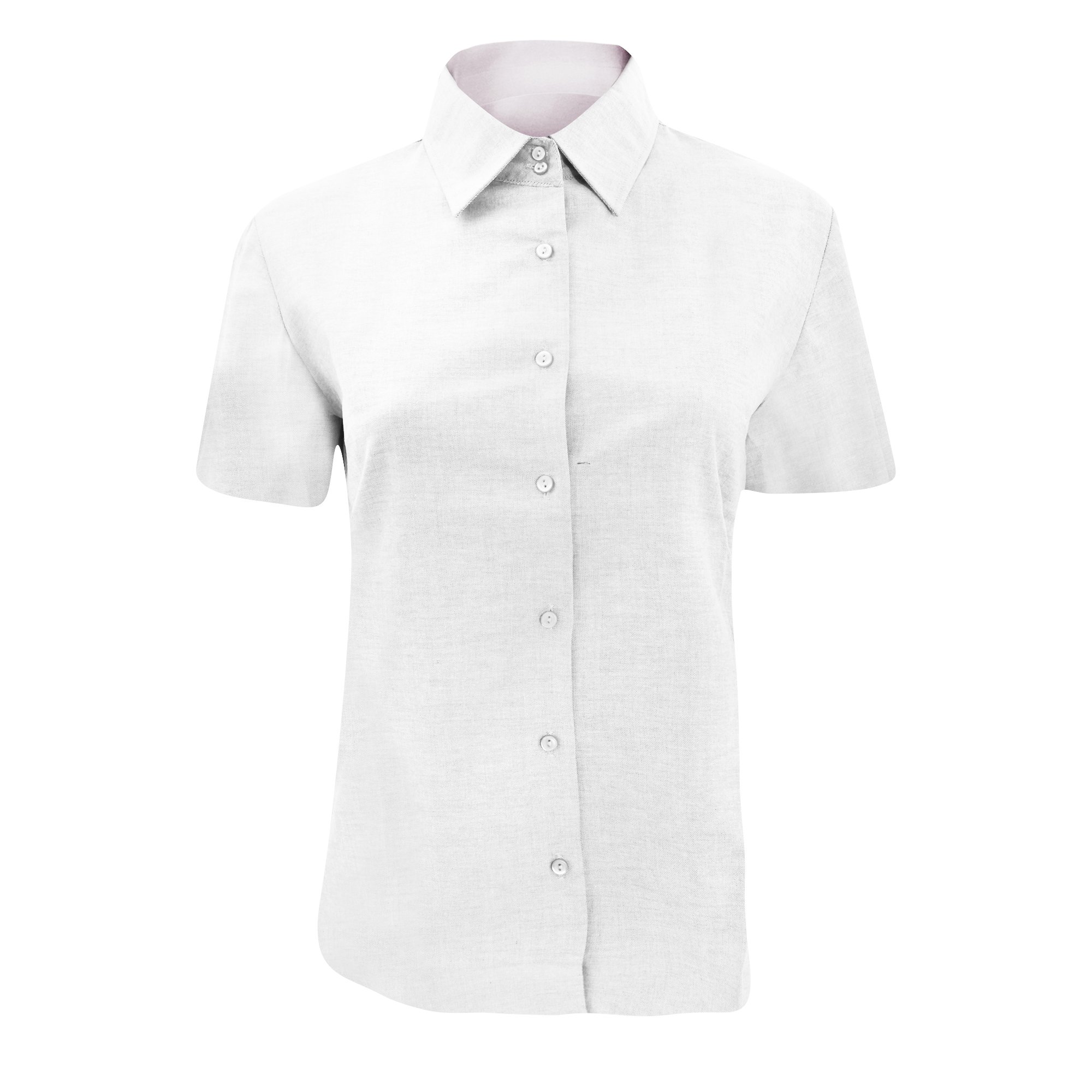 Russell White Collection Short Sleeve Easy Care Oxford Shirt - XXL