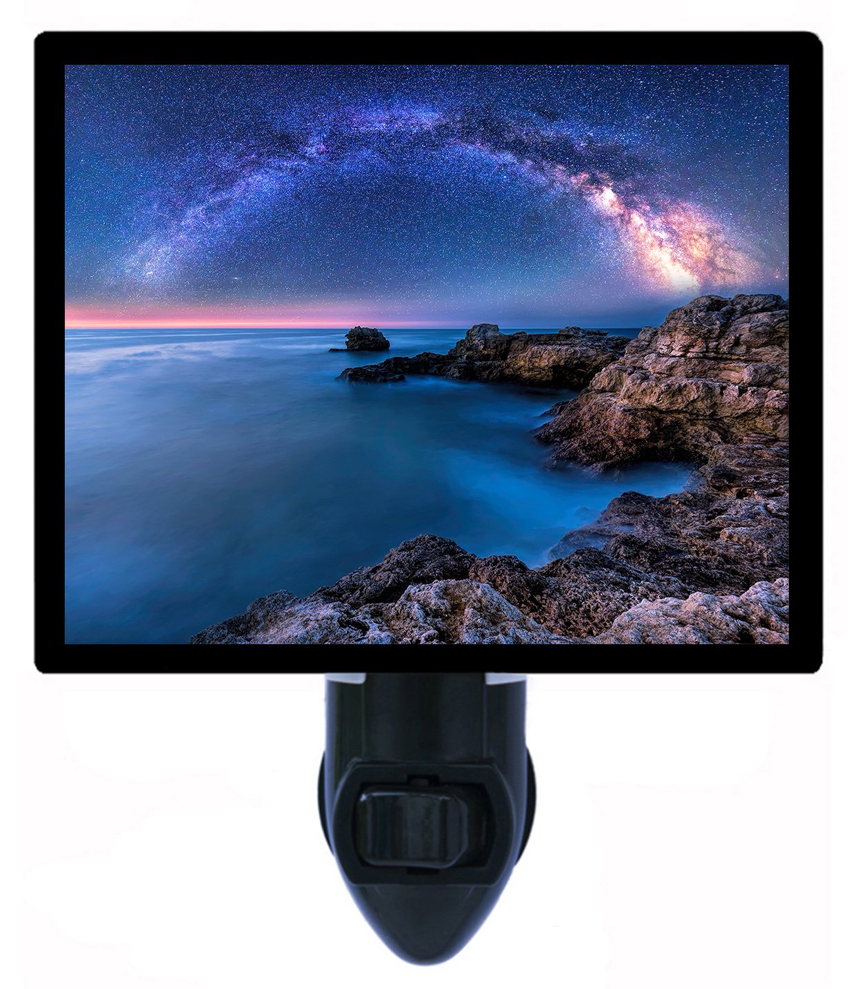 Night Light Milky Way Over Sea Stars Night Sky Shore Space LED Night Light