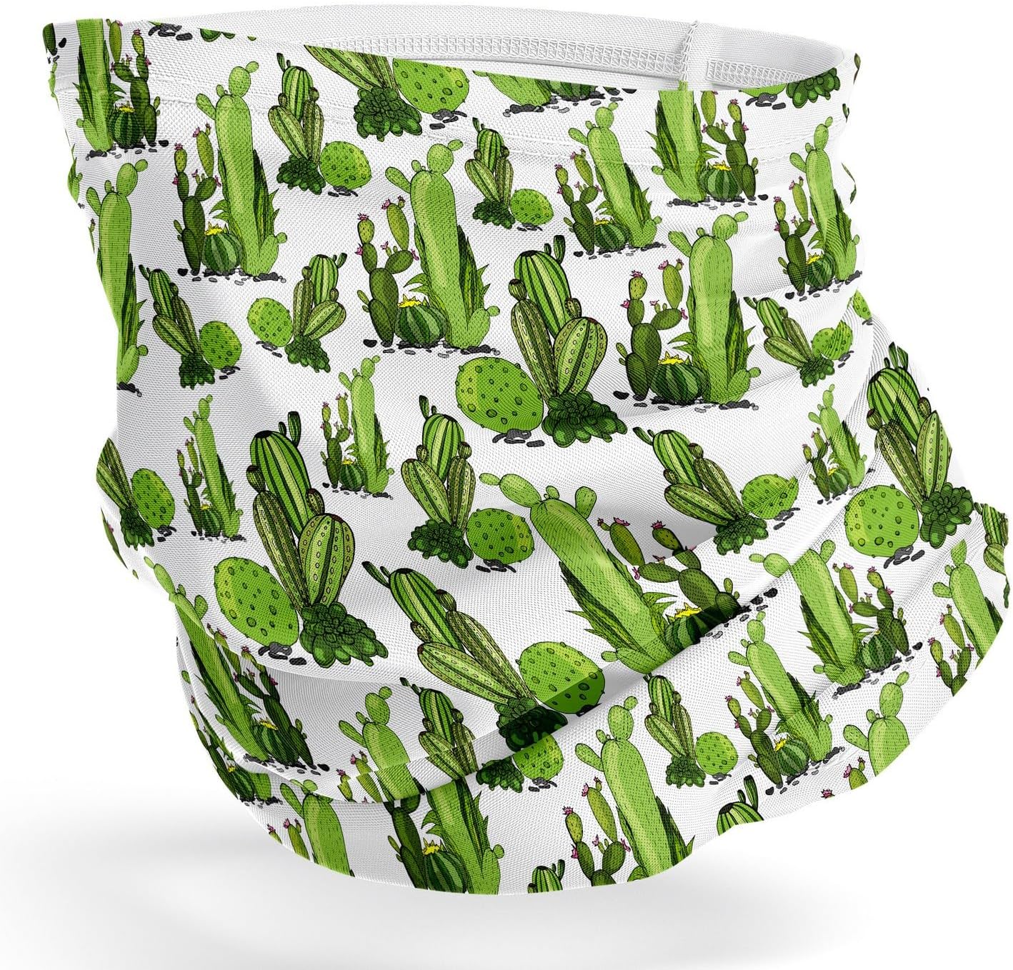 Neck Gaiter (Cactus Safari Pattern) Cooling Breathable Face Mask UV Protection Scarf Hiking Bandana for Men, Women, kids