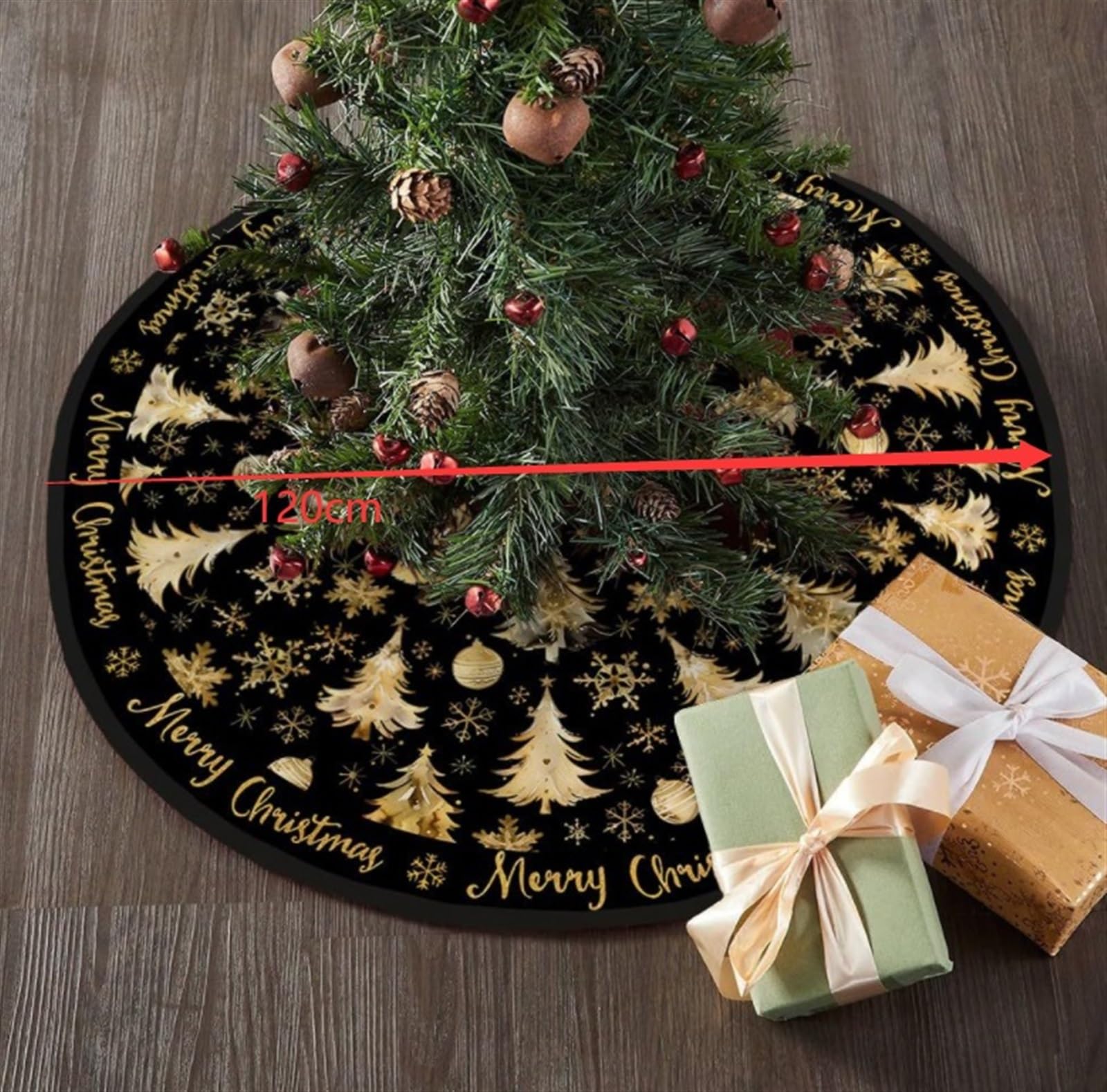 Gonna per Albero di Natale, Tappetino For Albero Di Natale Da 47 Pollici For Le Decorazioni Del'albero Di Natale Della Stanza Delle Vacanze Invernali Decorazione Natalizia