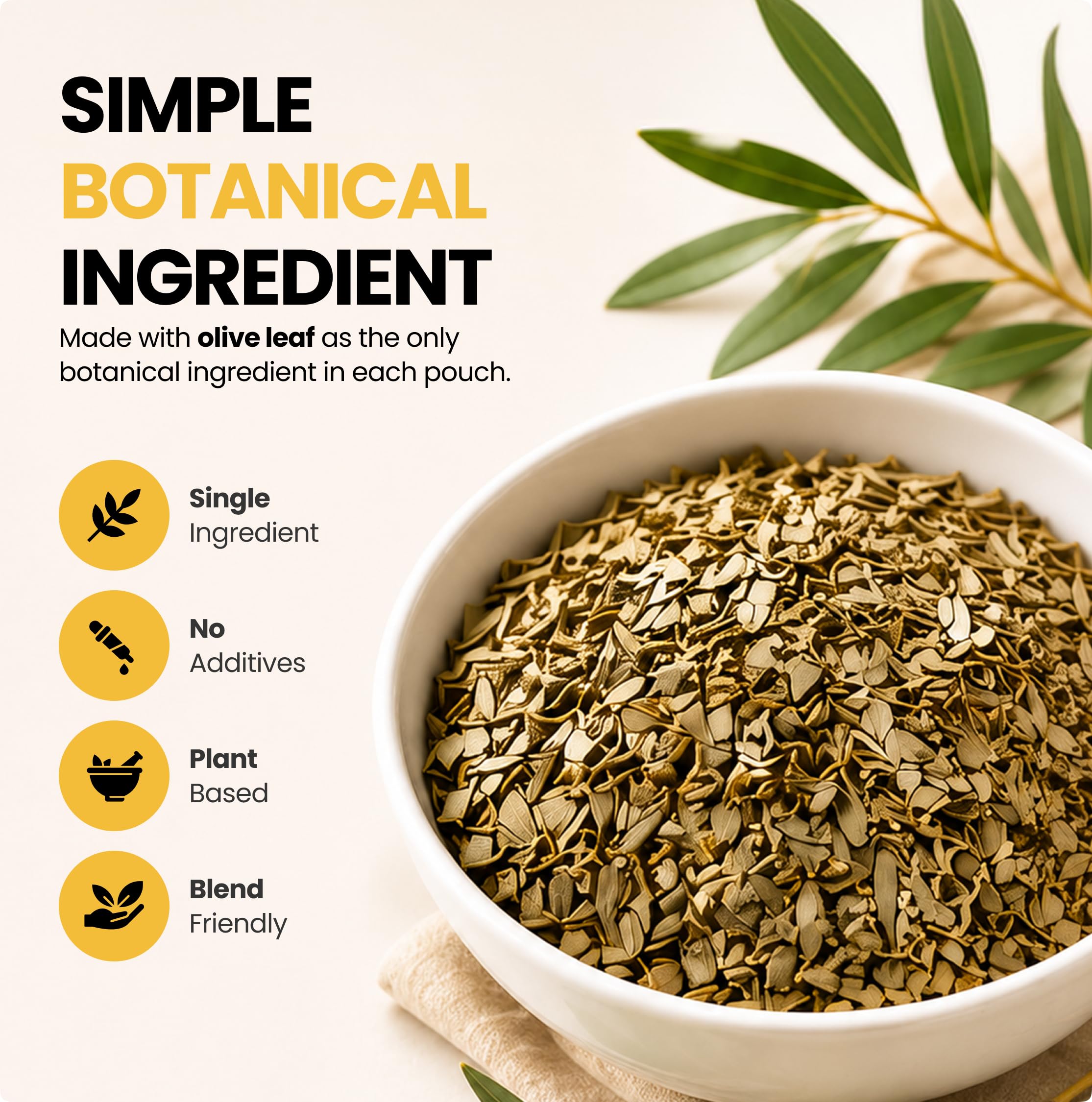 Herb To Body Olive Leaf C/S - Wildcrafted Olea Europaea Leaves, Cut & Sifted Loose Leaf for Herbal Tea, Natural Mediterranean Dried Olive Leaf, Aromatic & Single Ingredient, 4oz — Amazon image 2