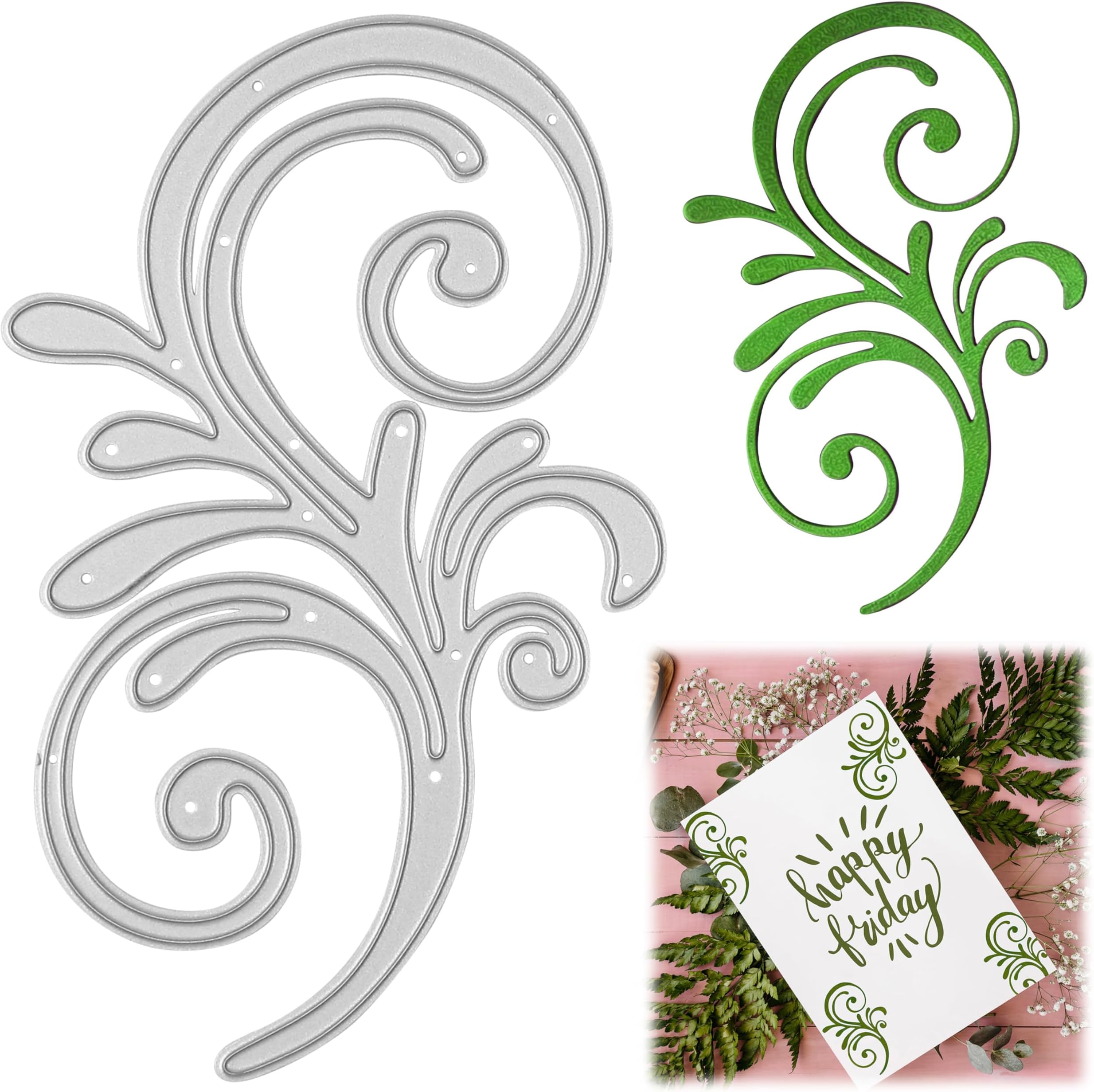 Flourish Swirl Plant Metal Paper Cutting Dies Stencils for DIY Scrapbooking/Photo Album Decorative Embossing DIY Paper Cards