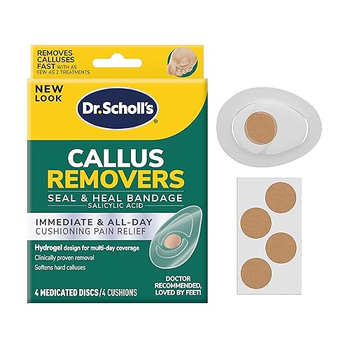 Dr SchollsLos removedores de DURAGEL CALLUS del DR Scholl 4 cojines y 4 discos medicados los envases pueden variar
