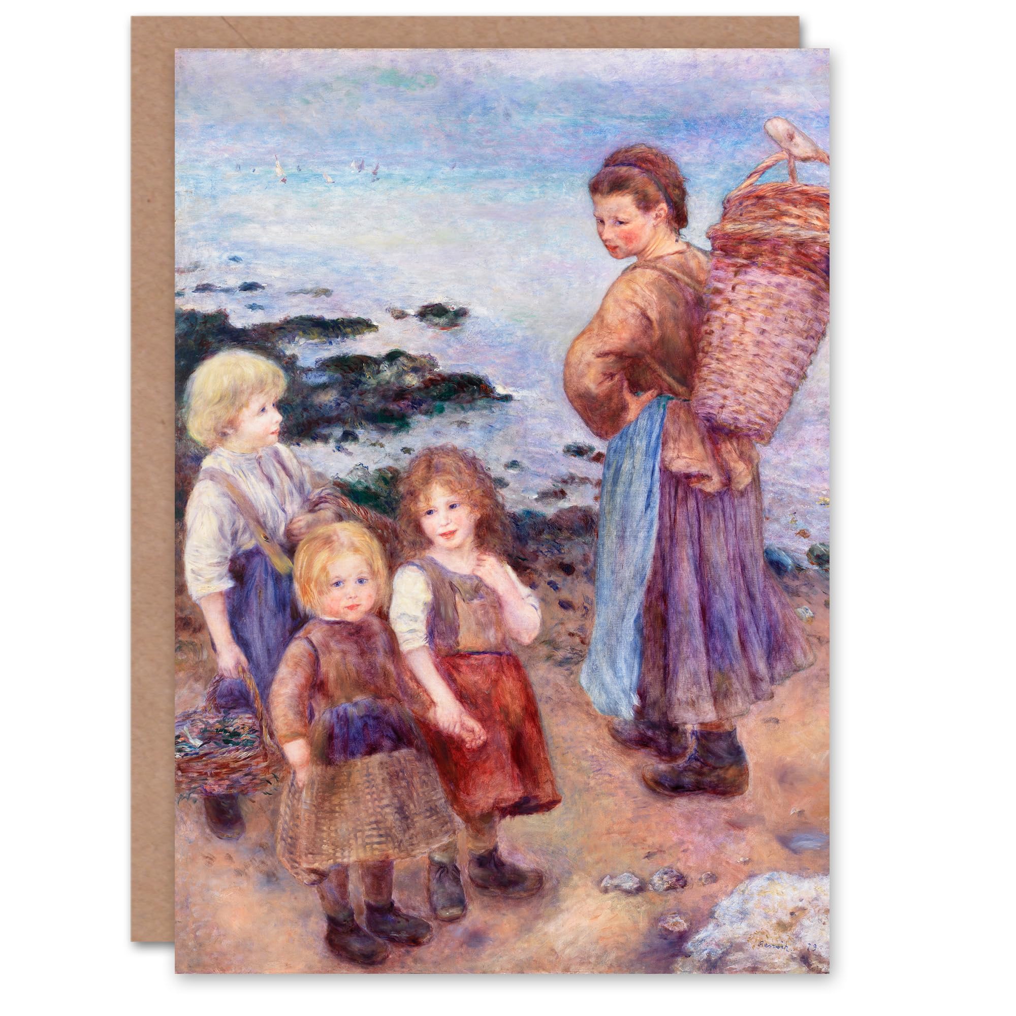 Artery8 Pierre Auguste Renoir Art Card Mussel Fishers at Berneval