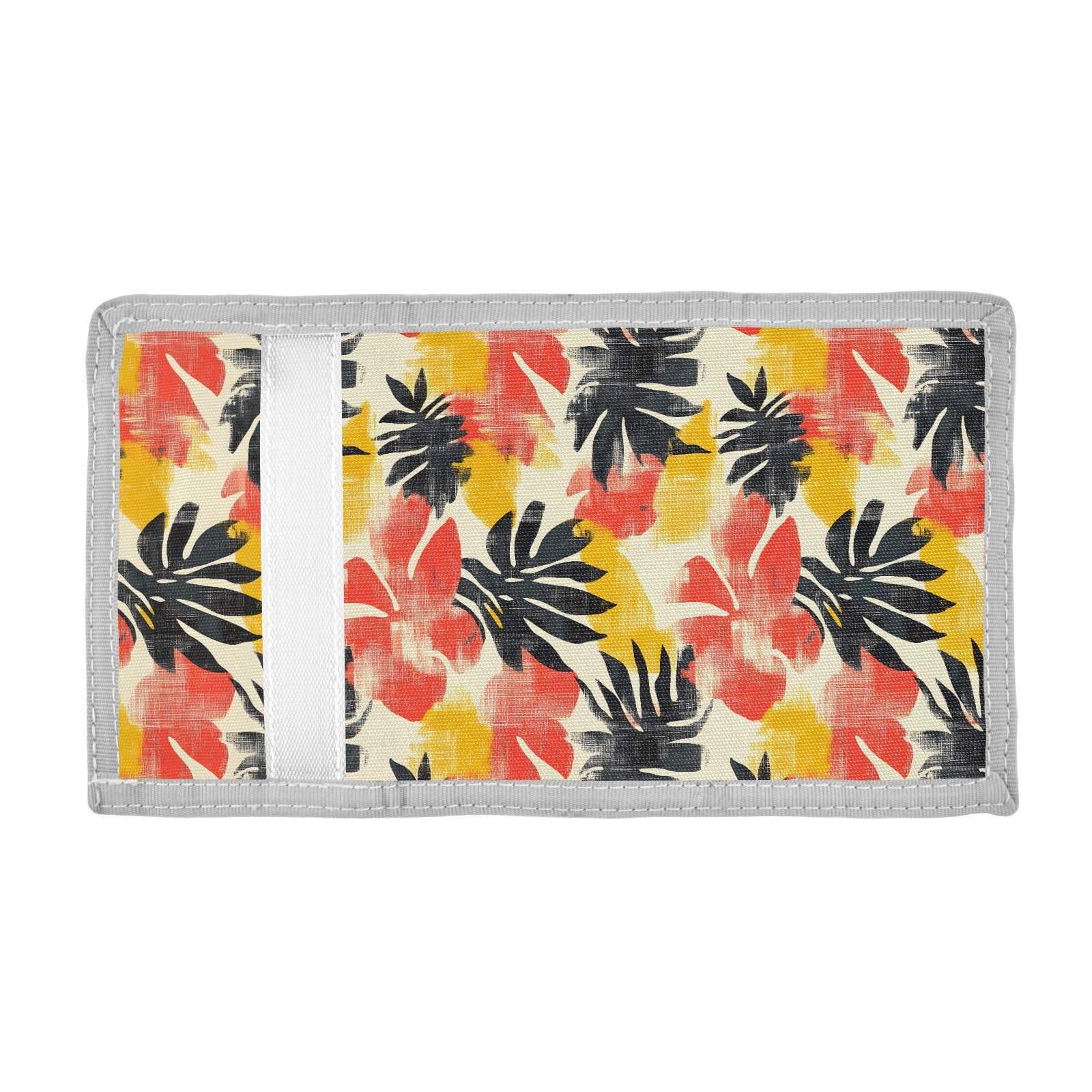 FOLIOSA Kids Wallet for Boys Girls Tropical Leaves Print Youth Wallet with Zipper Pocket Card Holders, Novelty Wallet 4.9×2.9 in