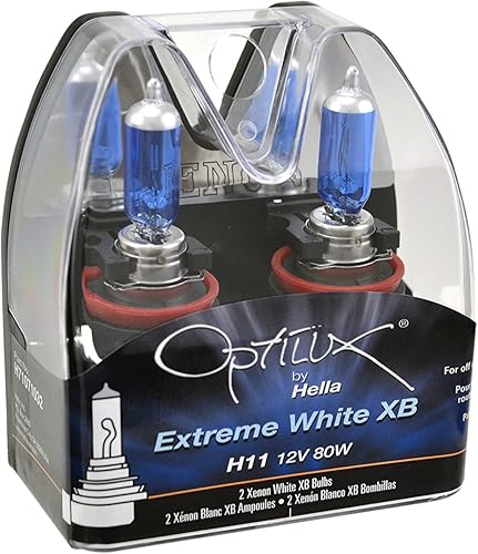 Miniatura 7 de Hella H71071032 Optilux XB Series H11 Bombillas halógenas blancas de xenón, 12 V, 80 W, paquete de 2