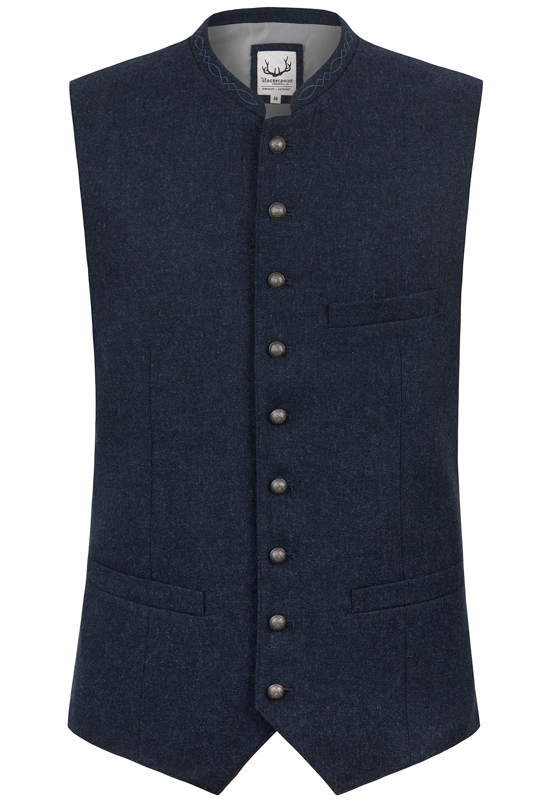 Stockerpoint Herren Trachtenweste Devito | Größen 44-60 | Traditionelle & hochwertige Weste mit verstellbarem Riegel I Perfekt für Trachten & Festlichkeiten