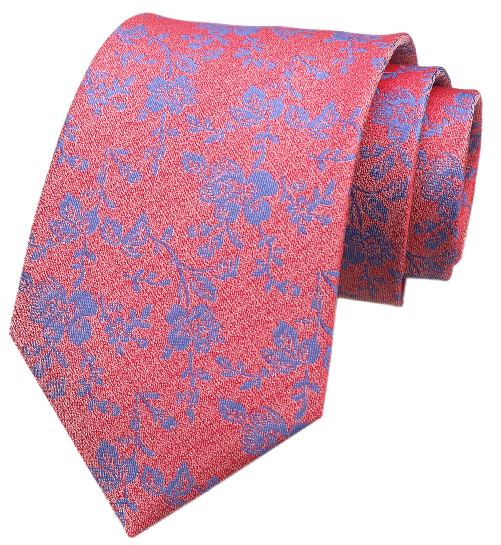 Elfeves Men's Tie Cravat Jacquard Luxury Small Floral Pattern Wedding Necktie