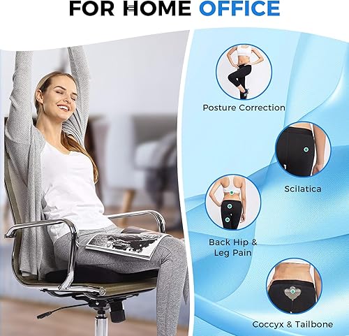 Miniatura 4 de Cojines para úlceras de cama para glúteos, diseño triangular en forma de T, cojines de espuma viscoelástica de gel para úlceras por presión en las