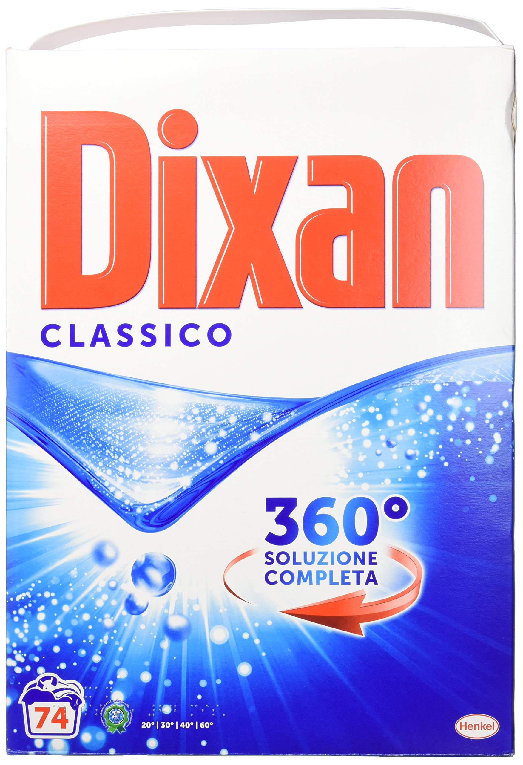 Dixan Classico Détergent en Poudre Deep Clean pour Éliminer les Taches Tenaces, Composé de 74 Lavages