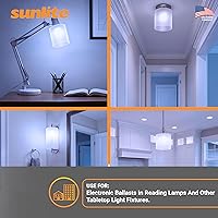 Vista 6 de Sunlite 40531 FML27/65K/2PK Lámpara fluorescente compacta enchufable de cuatro tubos, FML 4 pines, 27 vatios, 1500 lúmenes, luz diurna 6500K, base