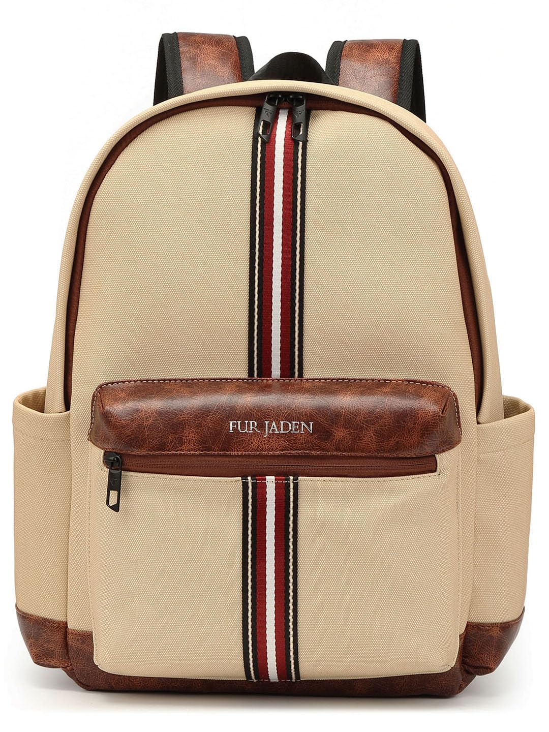 FUR JADEN Vegan Leather Stylish 15.6 Inch Laptop Backpack Travel Weekender Bag For Men Women | Vegan Leather