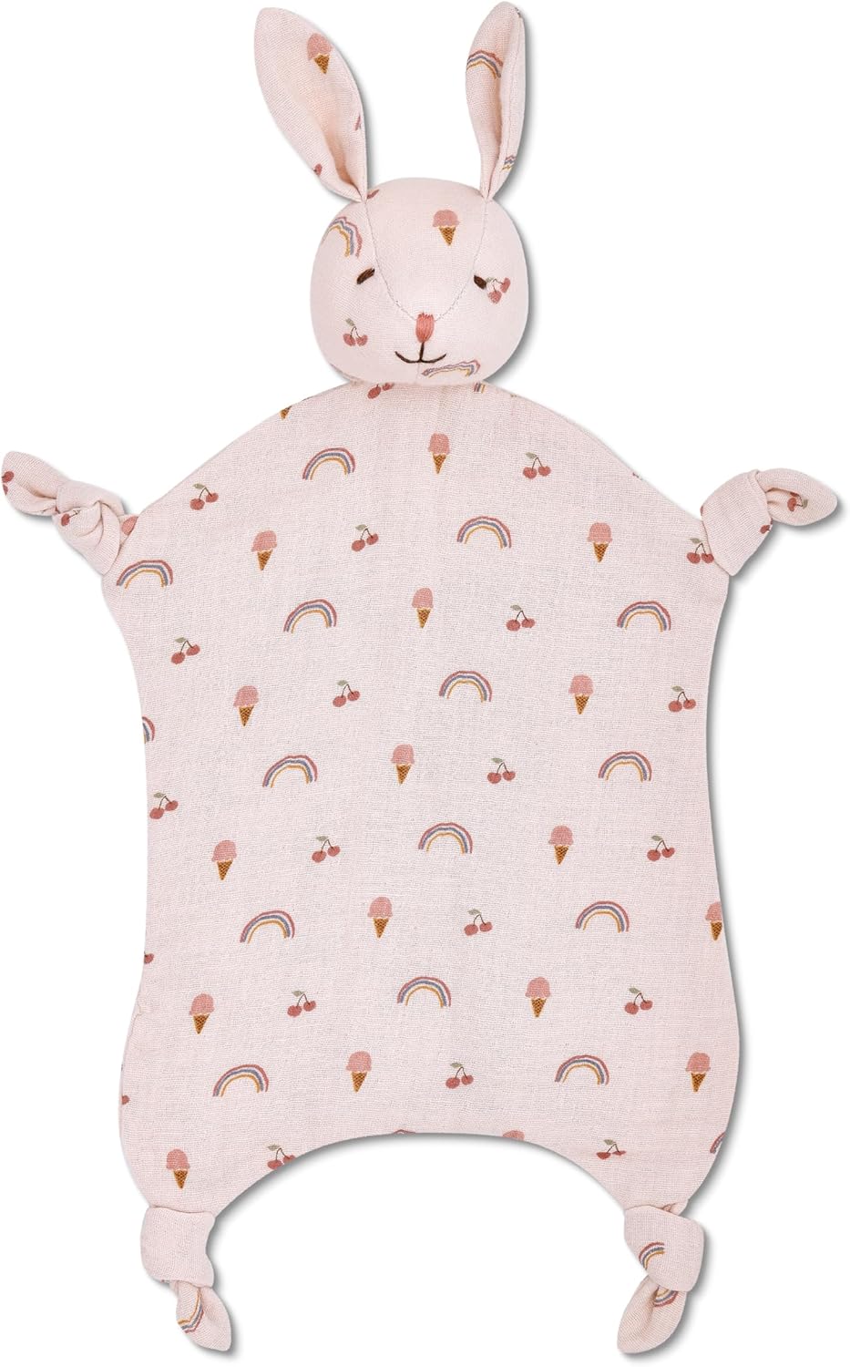 Apple Park Kids Lovey | Non-Toxic, Hypoallergenic, 100% Organic Muslin for 0m+ | Security Blanket (Earthtone Floral)